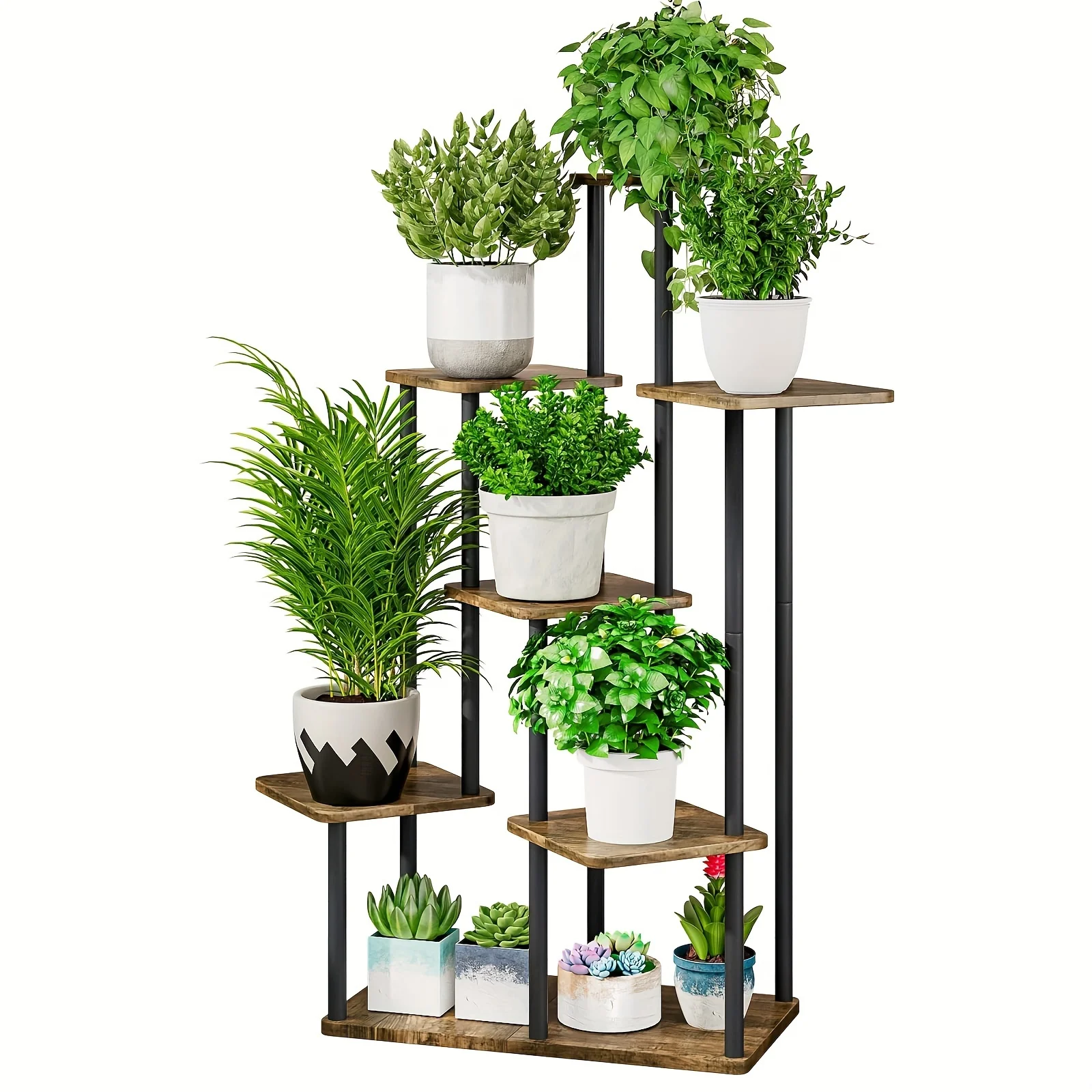 Plant Stand 7 Tier Indoor Metal Flower Shelf for Multiple Plants Corner Tall Flower Holders for Patio Garden Living Room Balcony Bedroom