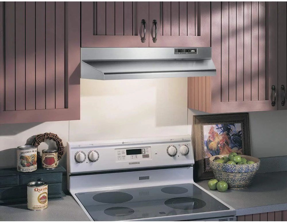 AUCHI  403023 B000UW02A6 30-inch Under-Cabinet Convertible Range Hood with 2-Speed Exhaust Fan and Light, Black