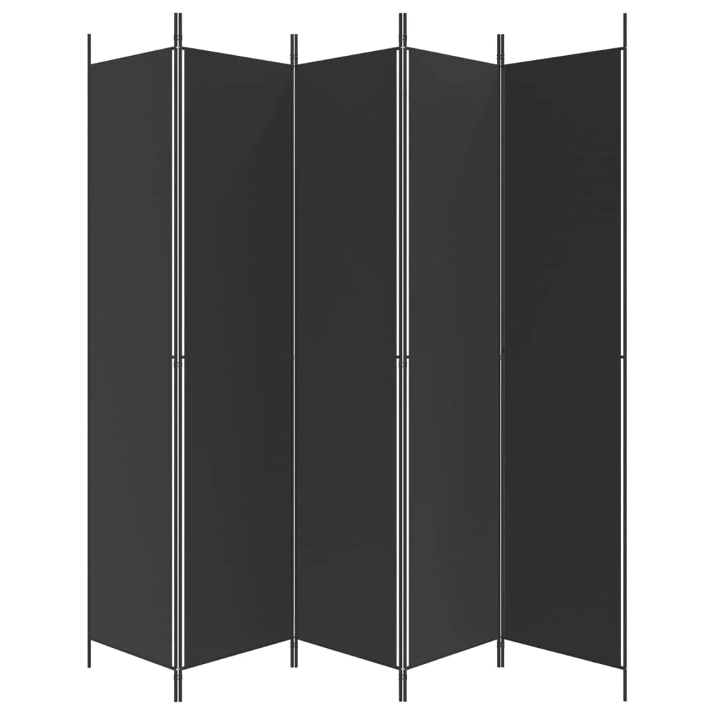 Anself 5-Panel Room Divider Black 98.4