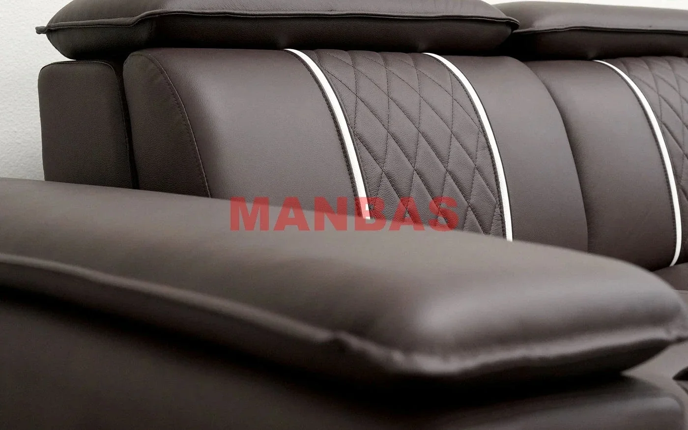 MANBAS U Shape Big Sofa Sectional Couch Electric Reclining Sofa Set Italian Genuine Leather Power Recliner Functional Salon Cama