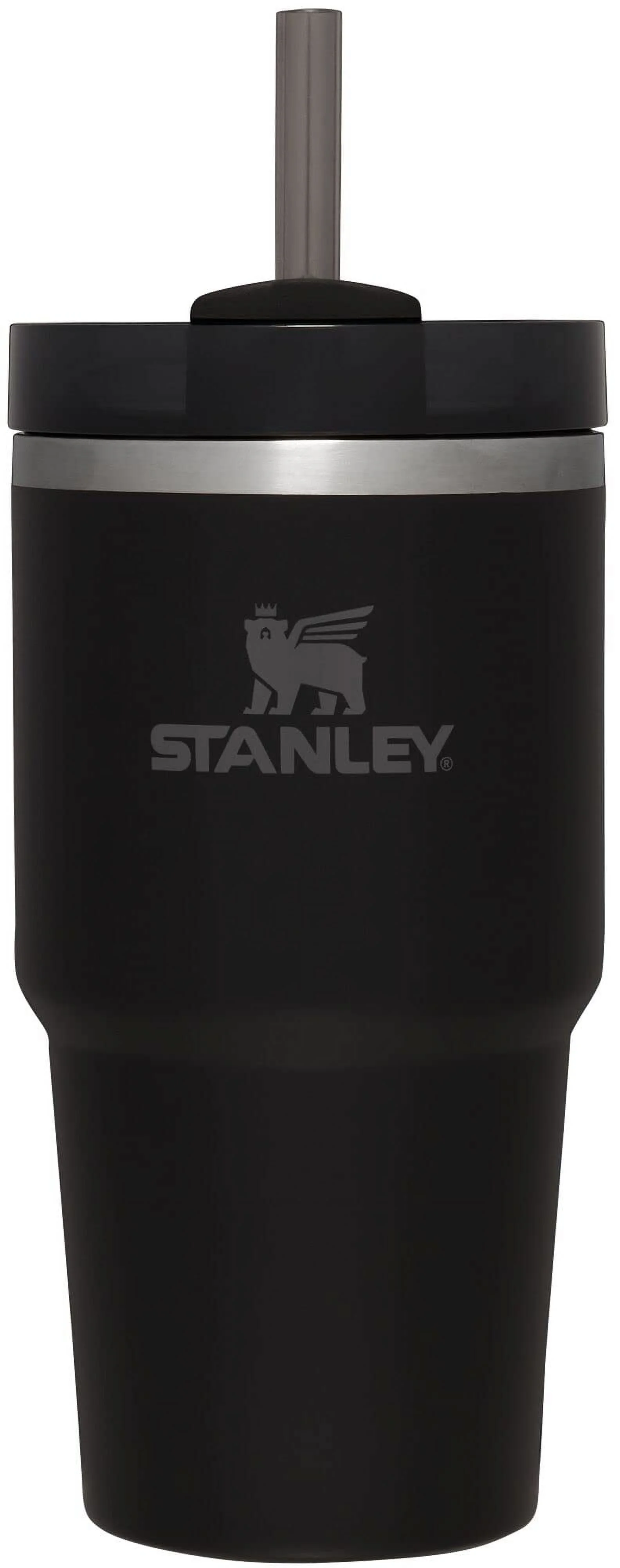 Stanley Quencher H2.0 FlowState Stainless Steel Vacuum Insulated Tumbler with Lid and Straw for Water, Iced Tea or Coffee 20 oz Black