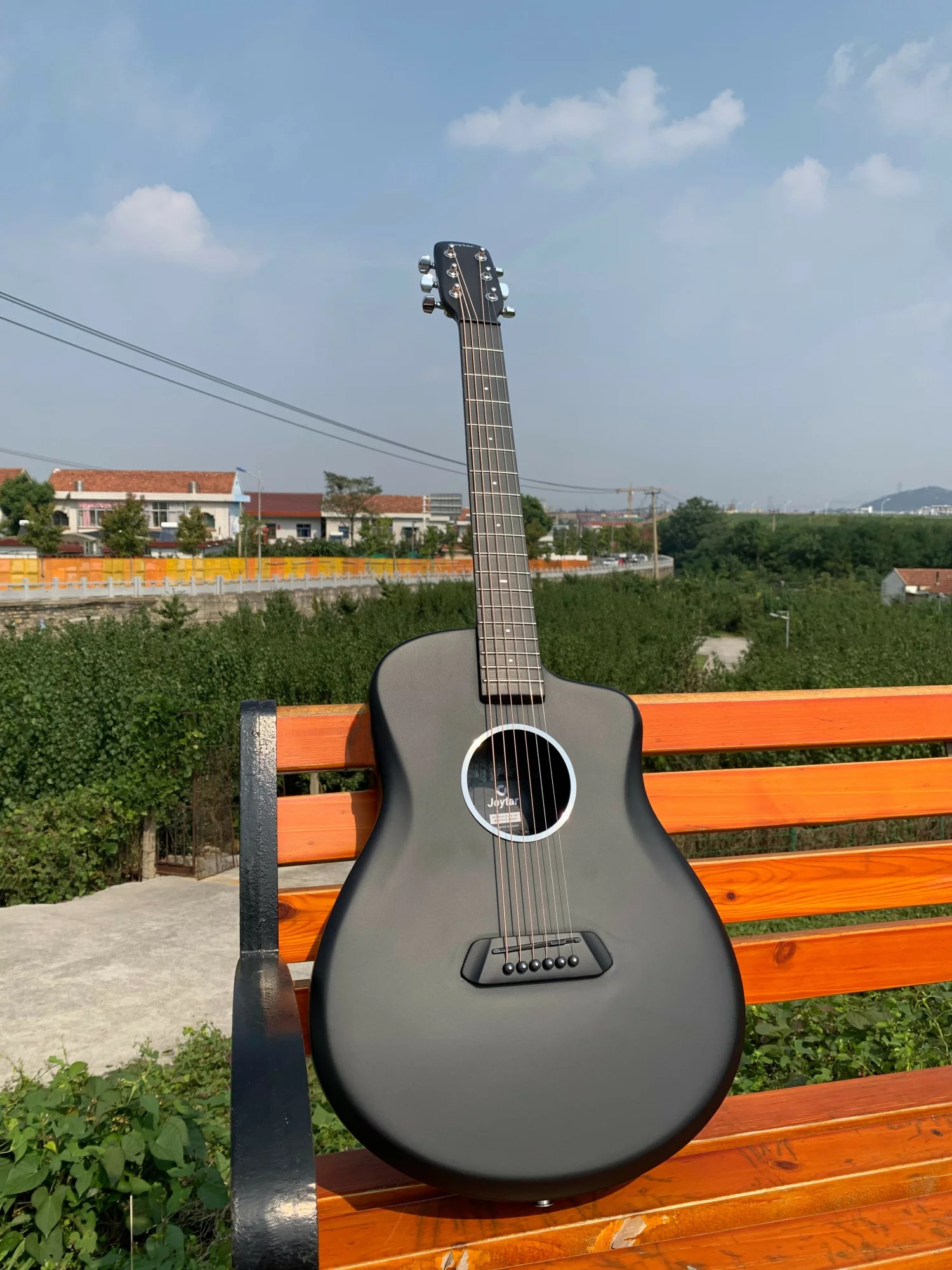 Joytar J2 Carbon Fiber Acoustic Guitar 36 inch Black Satin with Gig Bag