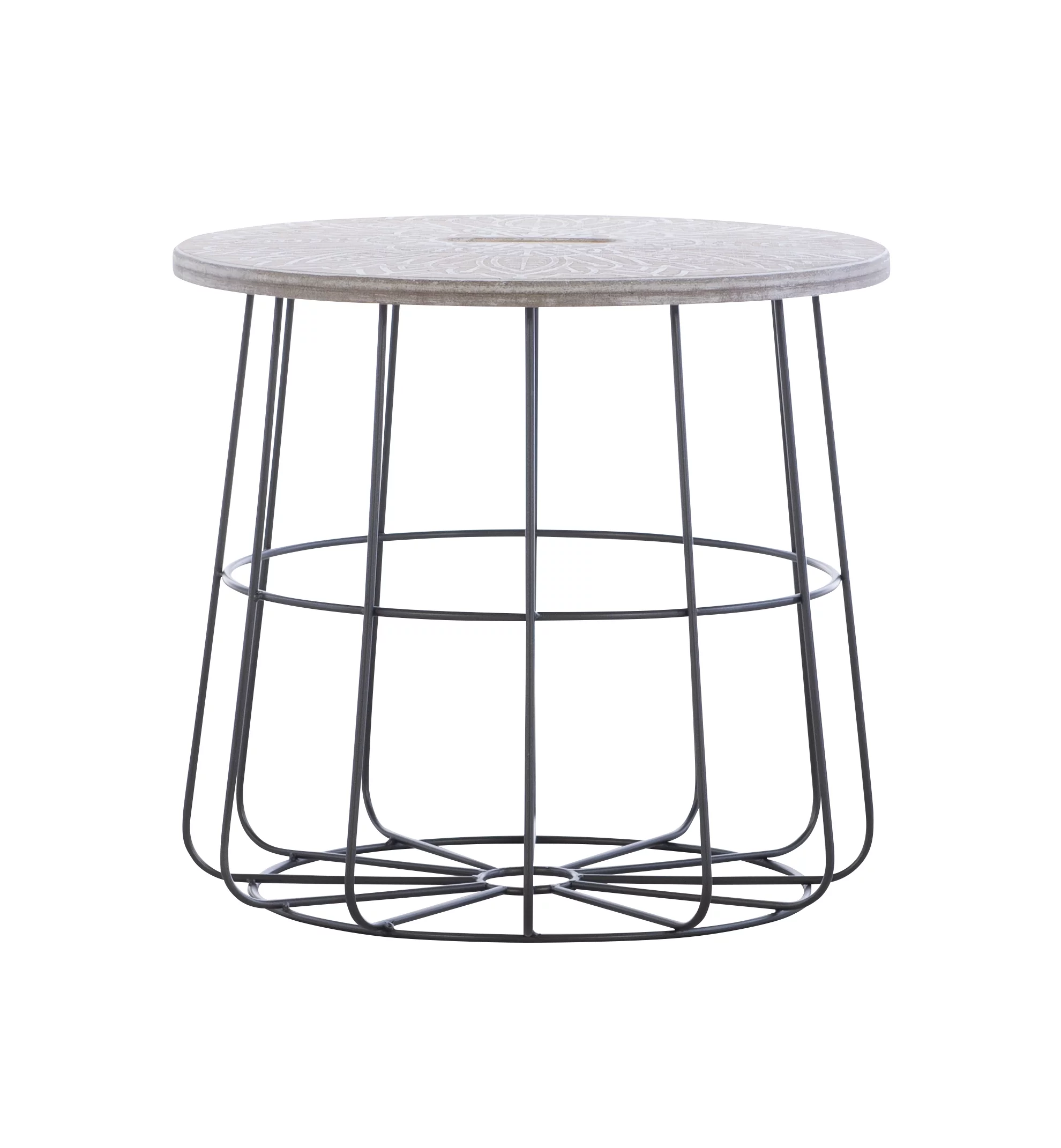 Linon Shae Medallion Nesting Basket Tables