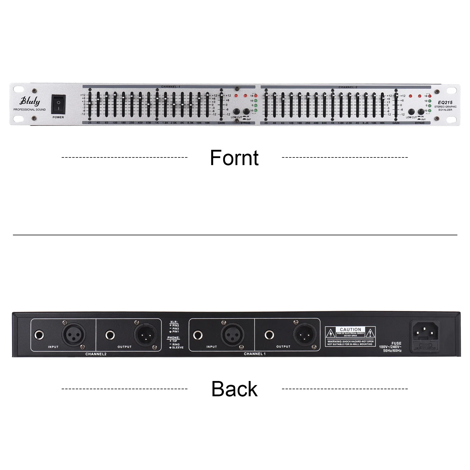 equalizer,Equalizer 1u Mount Dual Channel 15-band Eq-215 Dual Channel Stereo Equalizer 110-240v 1u Mount 2-channel Mount 2-channel Stereo 1u Equalizer 2-channel Stereo Equalizer Dsfen Rusuo