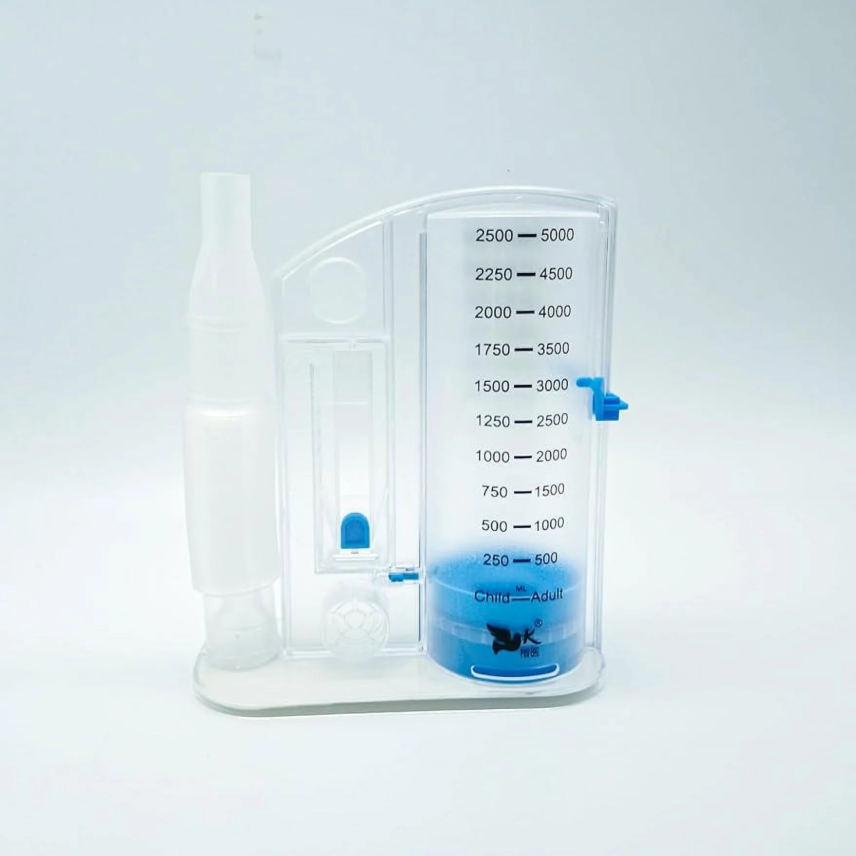 Lung Exerciser Device, Breathing Trainer - 5000ML Inhale Volume Measurement, Equipped with Ball Flow Rate Indicator & Scale Indicator