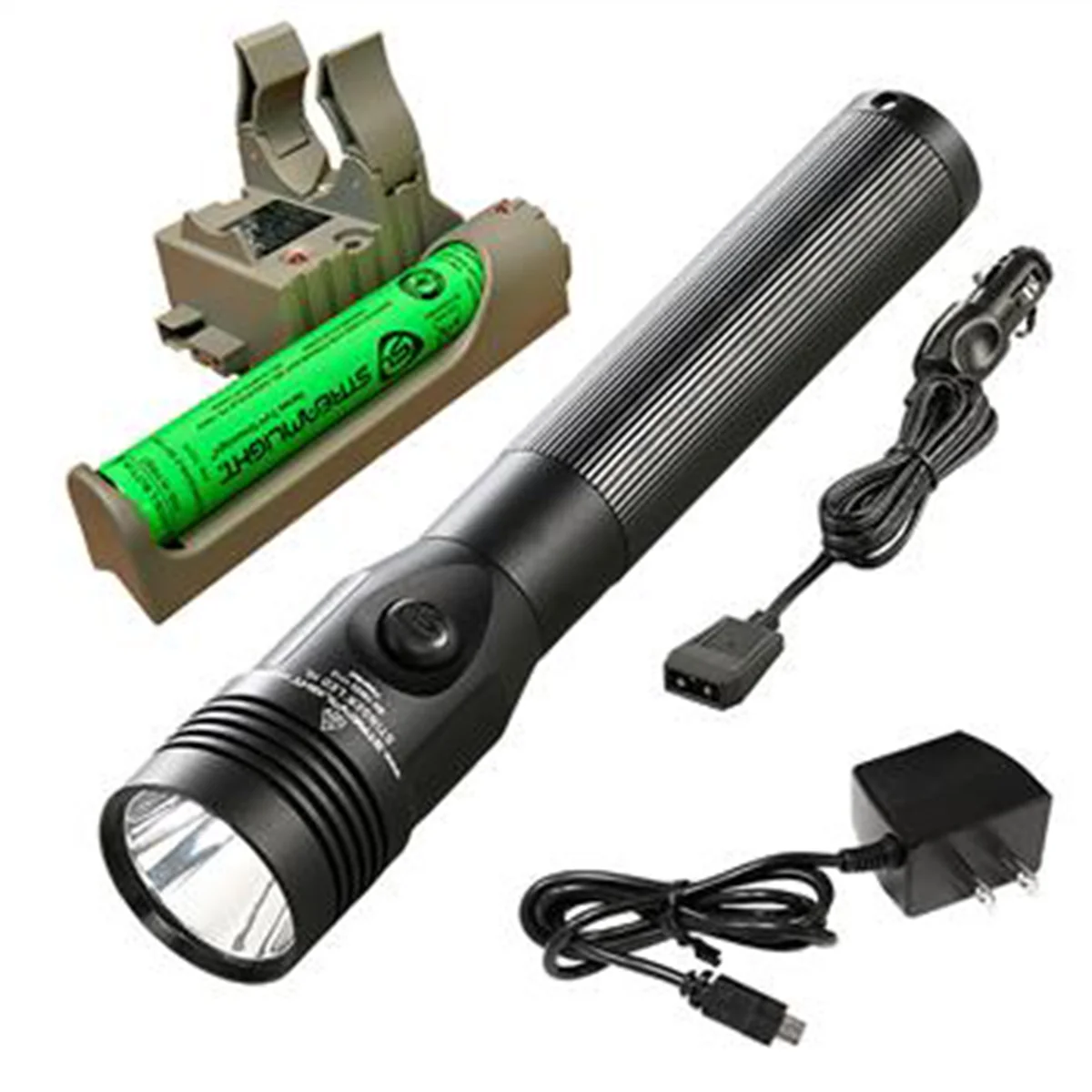 Streamlight Stinger LED HL Rechargeable Flashlight, 800 Lumen w/ 12 VDC Smart Charger - 75432