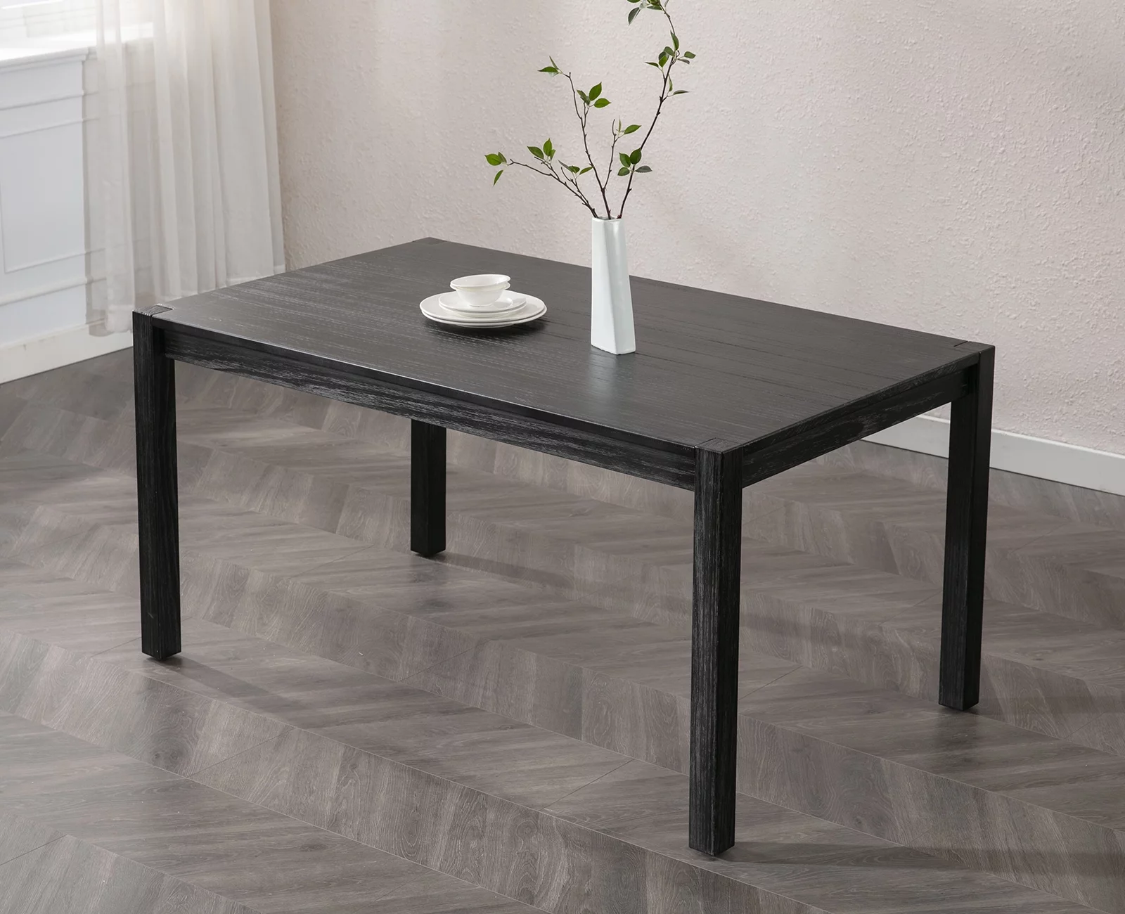 Guyou Solid Wood Dining Table, 59