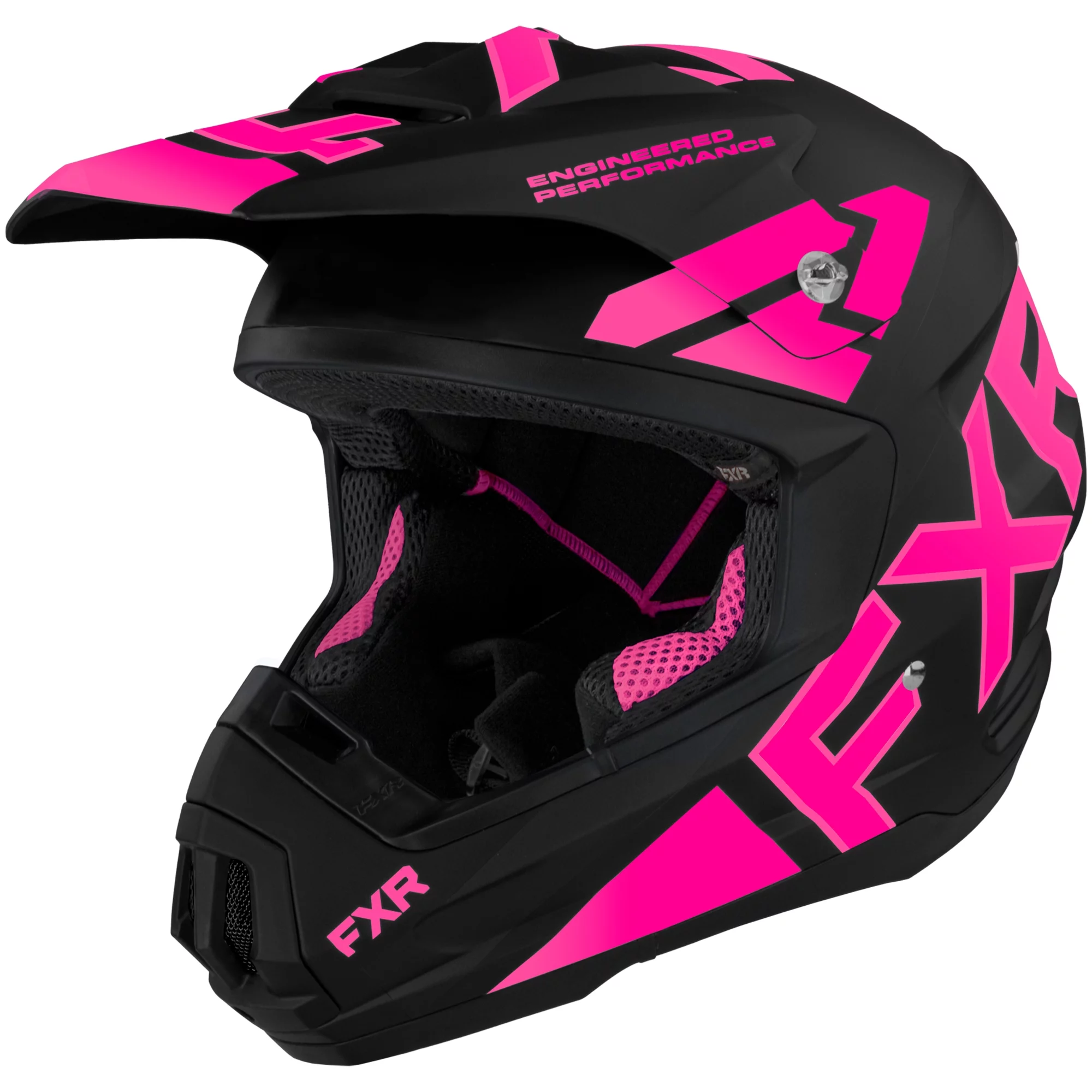 FXR  Torque Team Helmet Lightweight Quick Release Breath Box Ready Black Pink - XX-Large - 220620-1095-19