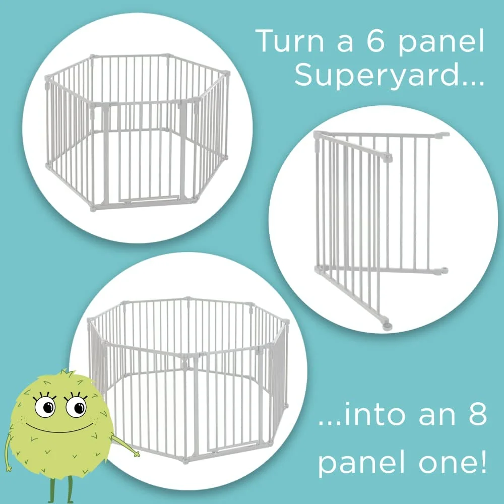 Toddleroo By 2 Panel Extension For 3 In 1 Metal Superyard: Adds Up To 48