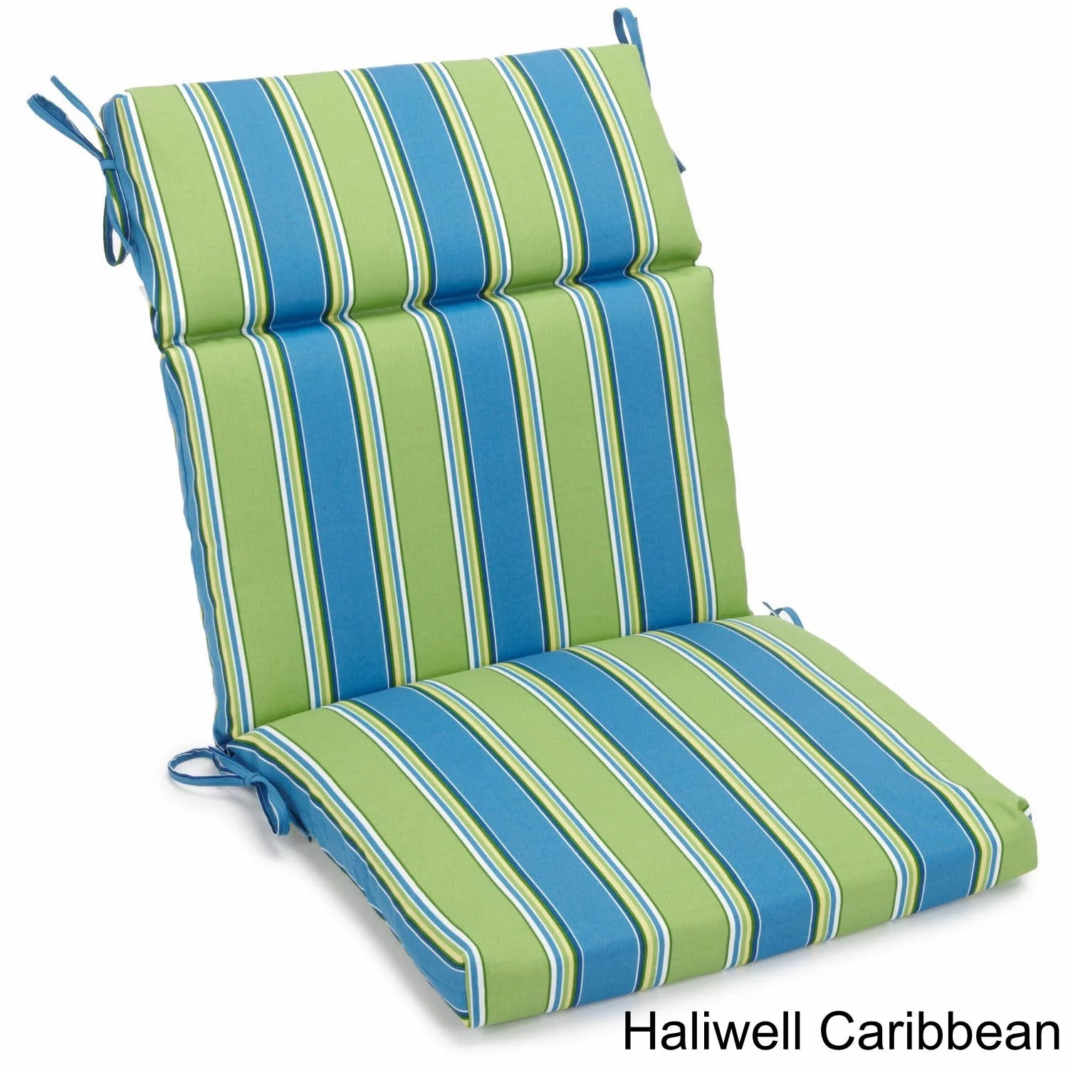 Blazing Needles 22-inch by 45-inch Three-section Outdoor Seat/Back Chair Cushion - 22 x 45 Haliwell Caribbean