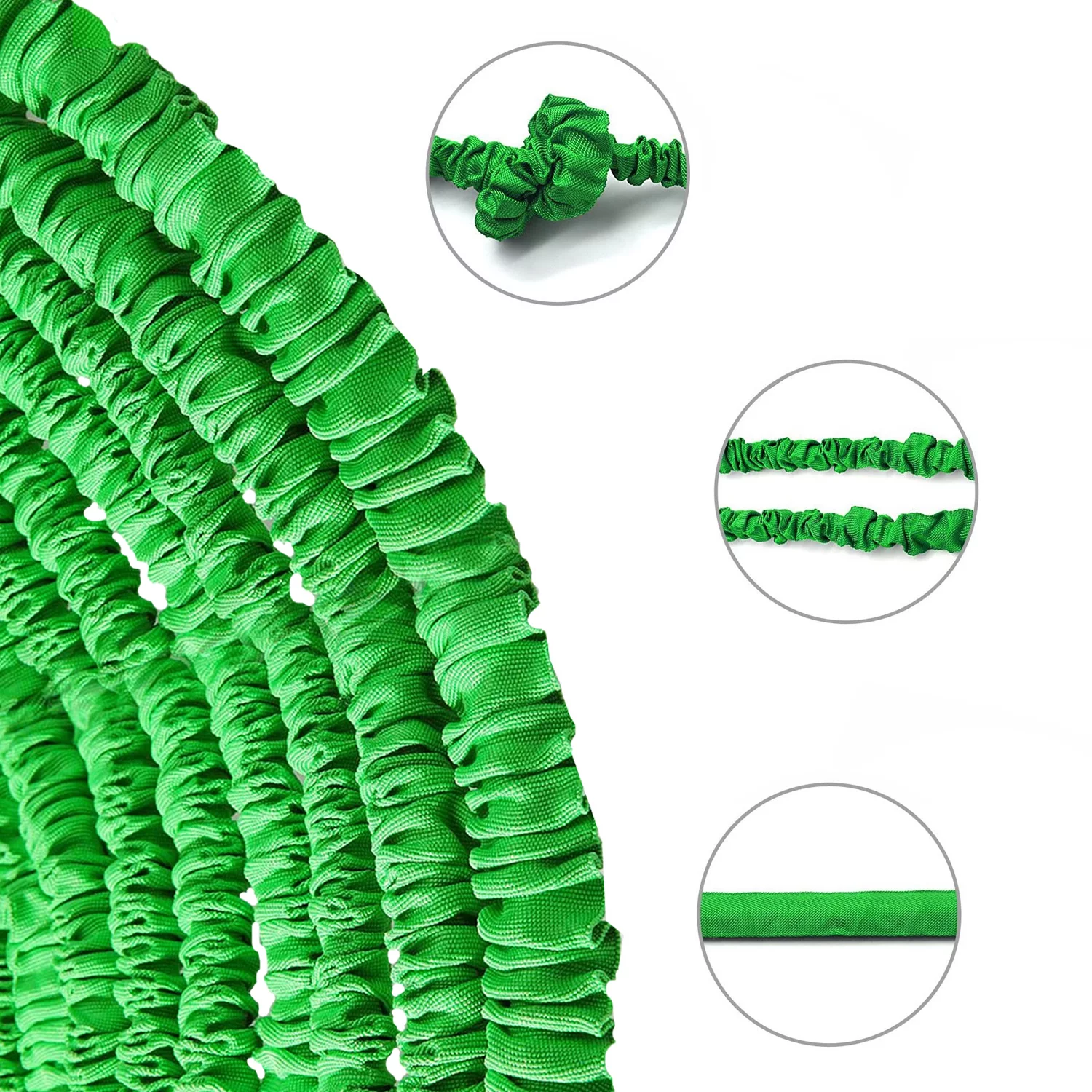 Expandable Hose 75 feet Green Lightweight Heavy Duty Flexible Water Garden Hose