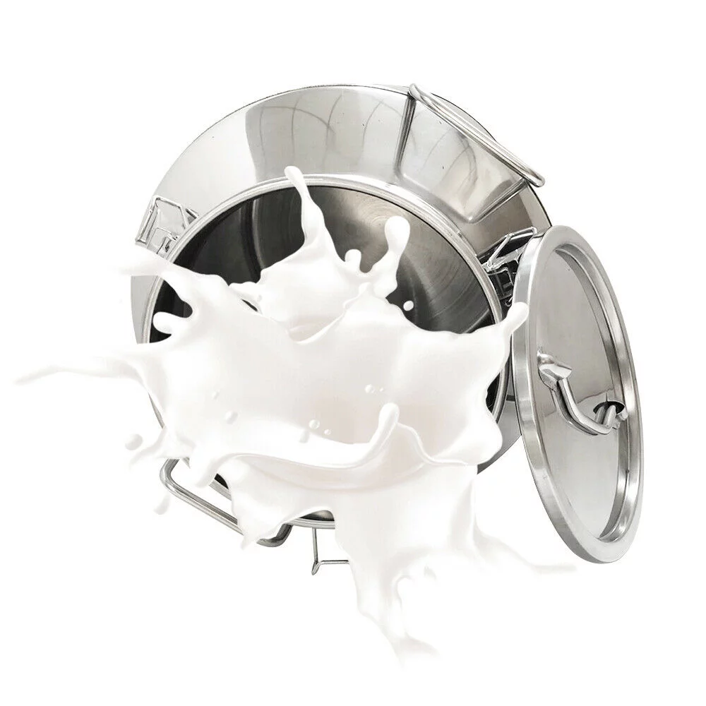 40L/10.56 Gallon Stainless Steel Milk Can - Heavy Duty Farm Milk Jug Milk Bucket