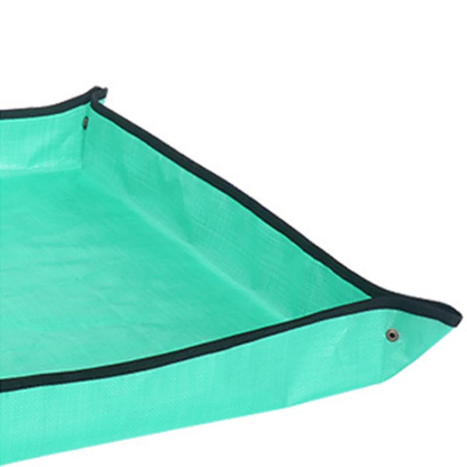 MaxFUH Plant Repotting Mat Waterproof Foldable Planting Pot Pad (Green 68x68cm)