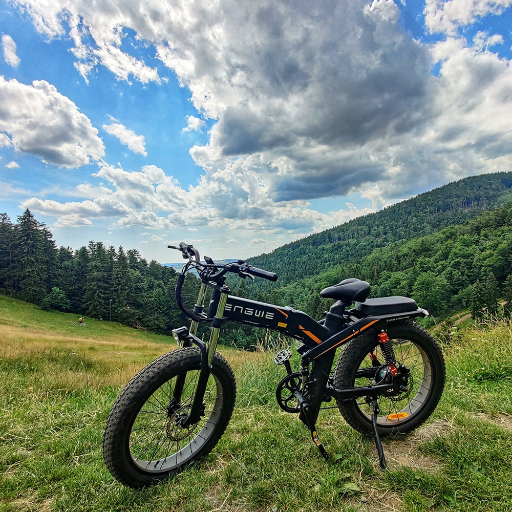ENGWE Electric Bike,All-terrain Bike 24in 1000w 8 Speed 31mph 24x4.0 Snow Speed E-bike Maximum 24x4.0 Snow Fat 19.2ah 1000w 8 Maximum Speed 31mph Speed 31mph 24x4.0 8 Speed E-bike 48v 19.2ah 1000w