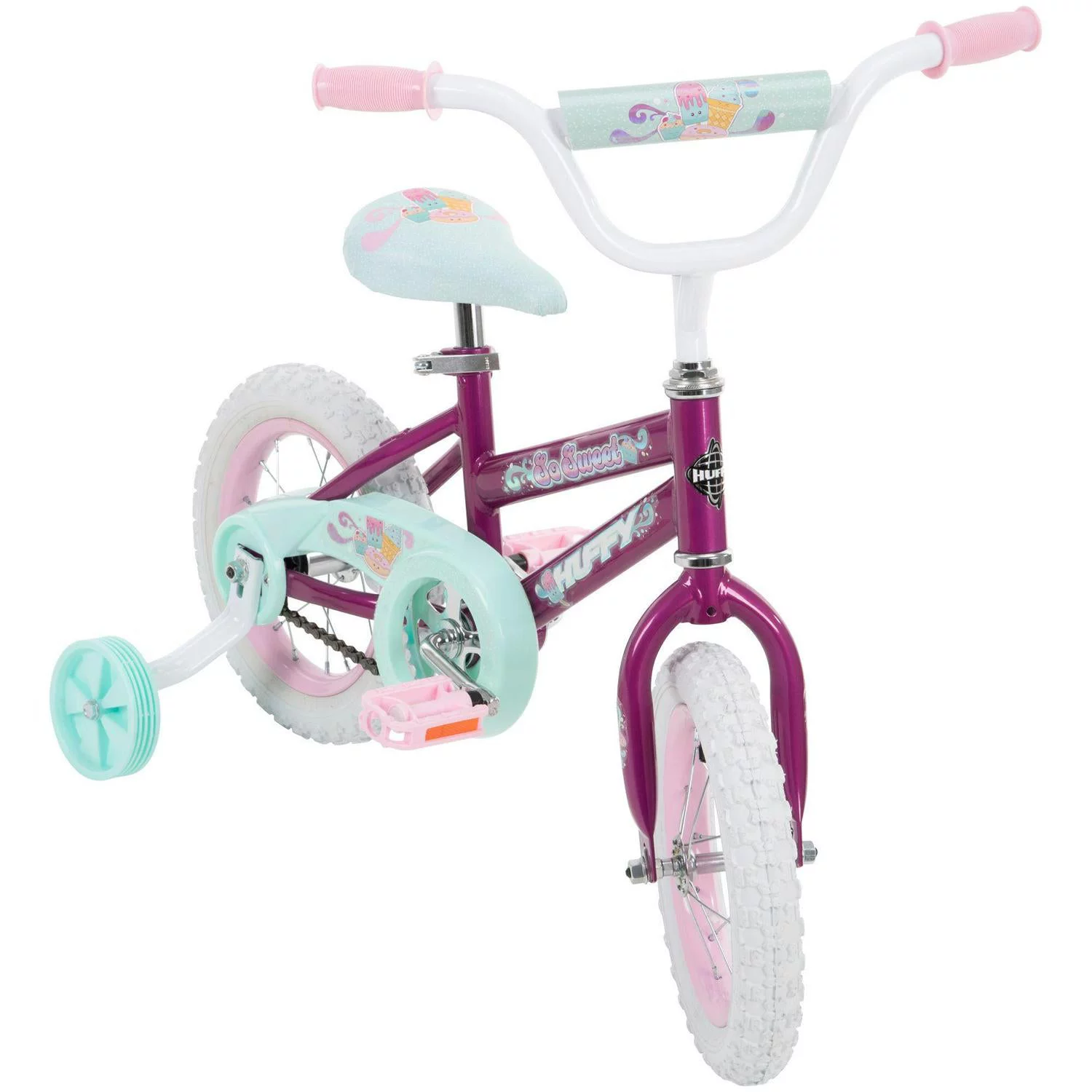 Huffy Girls' 12 in. So Sweet Bike, 1 Speed, Magenta