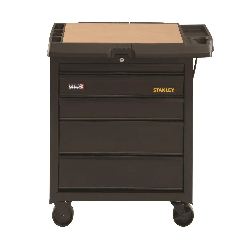 Stanley Products 100 Series, 31 in, 5-Drawer Mobile Workbench - 1 EA (680-STST23151BK)
