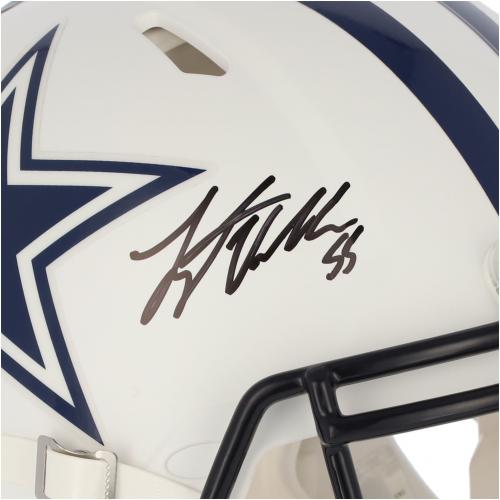 Leighton Vander Esch Dallas Cowboys Autographed Riddell Flat White Alternate Revolution Speed Authentic Helmet - Fanatics Authentic Certified