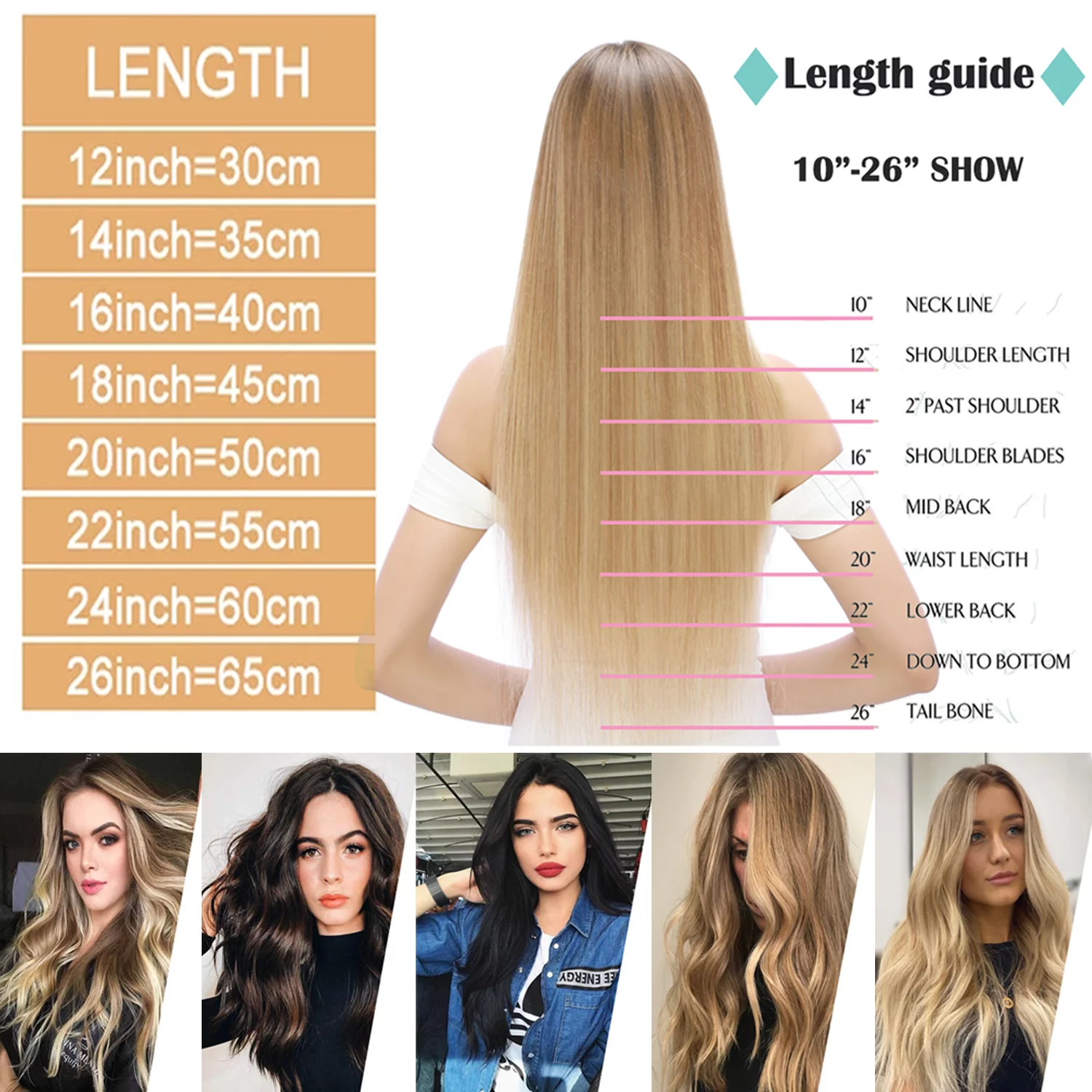 Benehair 100% Remy Human Hair Clip In Human Hair Extensions Full Head 8 Pcs Invisible Brown Hair Straight Smooth Hair Extensions US 8A Quality CLEARANCE