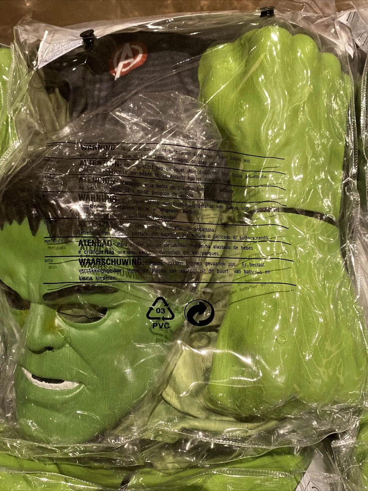 Hulk Avengers Endgame Padded Jumpsuit,shoe Covers,mask,and Hands