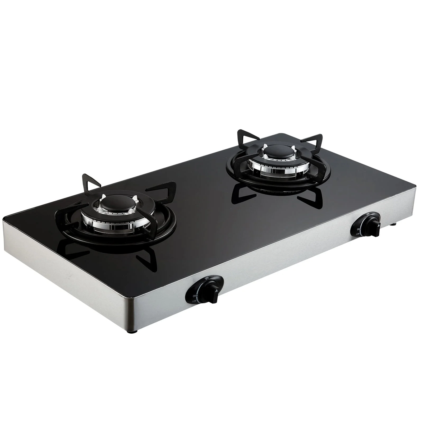 SKYSHALO Gas Cooktop Tempered Glass Countertop Cooktop 28