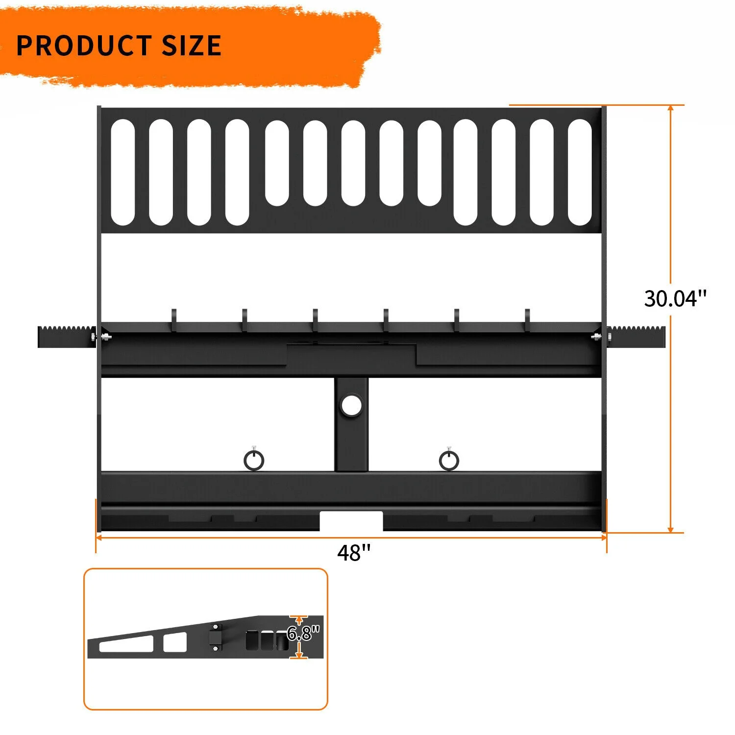 RVNI 48 inch Pallet Fork Frame Skid Steer Attachment Quick Tach Tractor 4500lb Heavy Duty