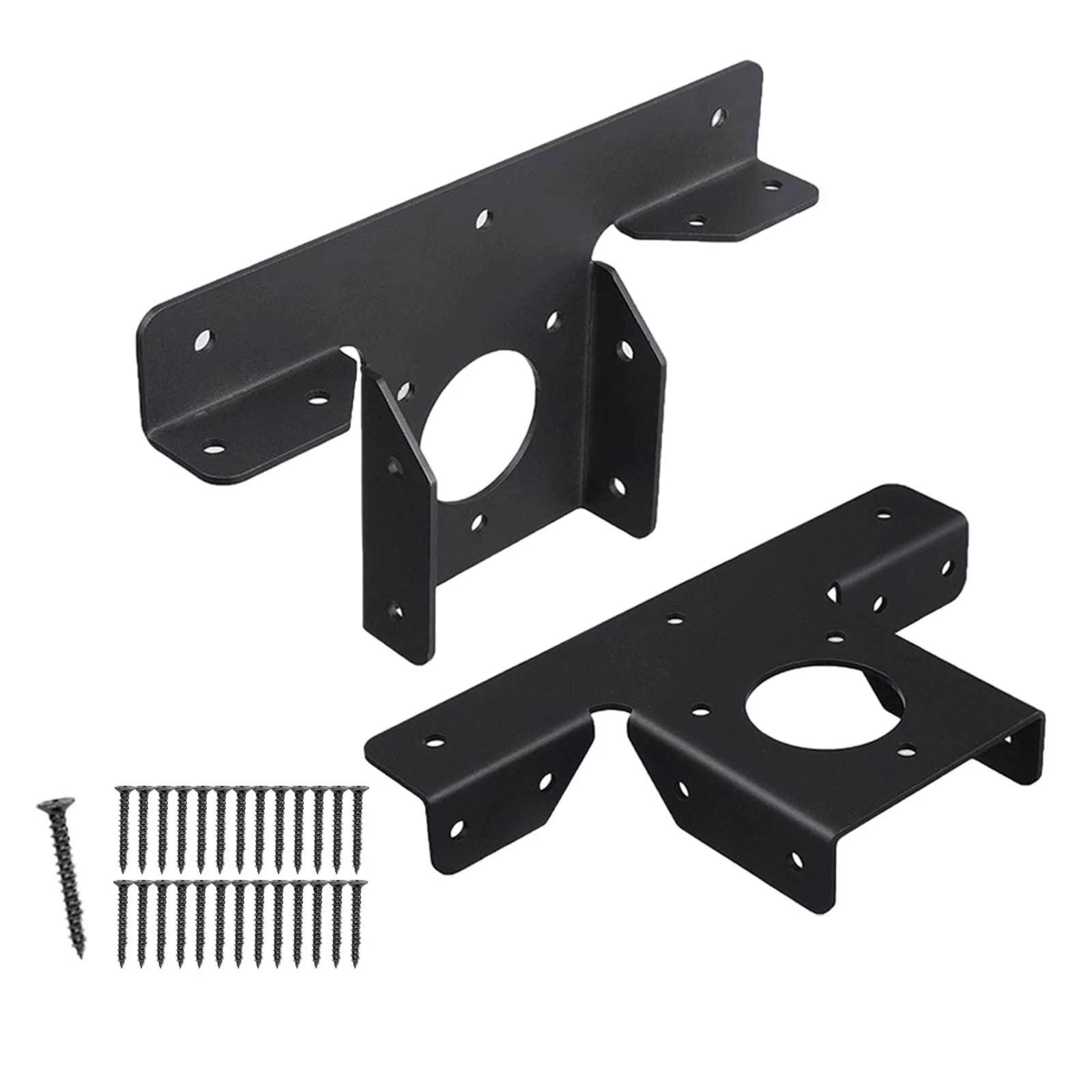 figatia 2 Pieces Pergola Brackets 3 Way Extension Bracket Hardware Metal Easy to Install for 4x4 Wood Post Adjustable Corner Brackets