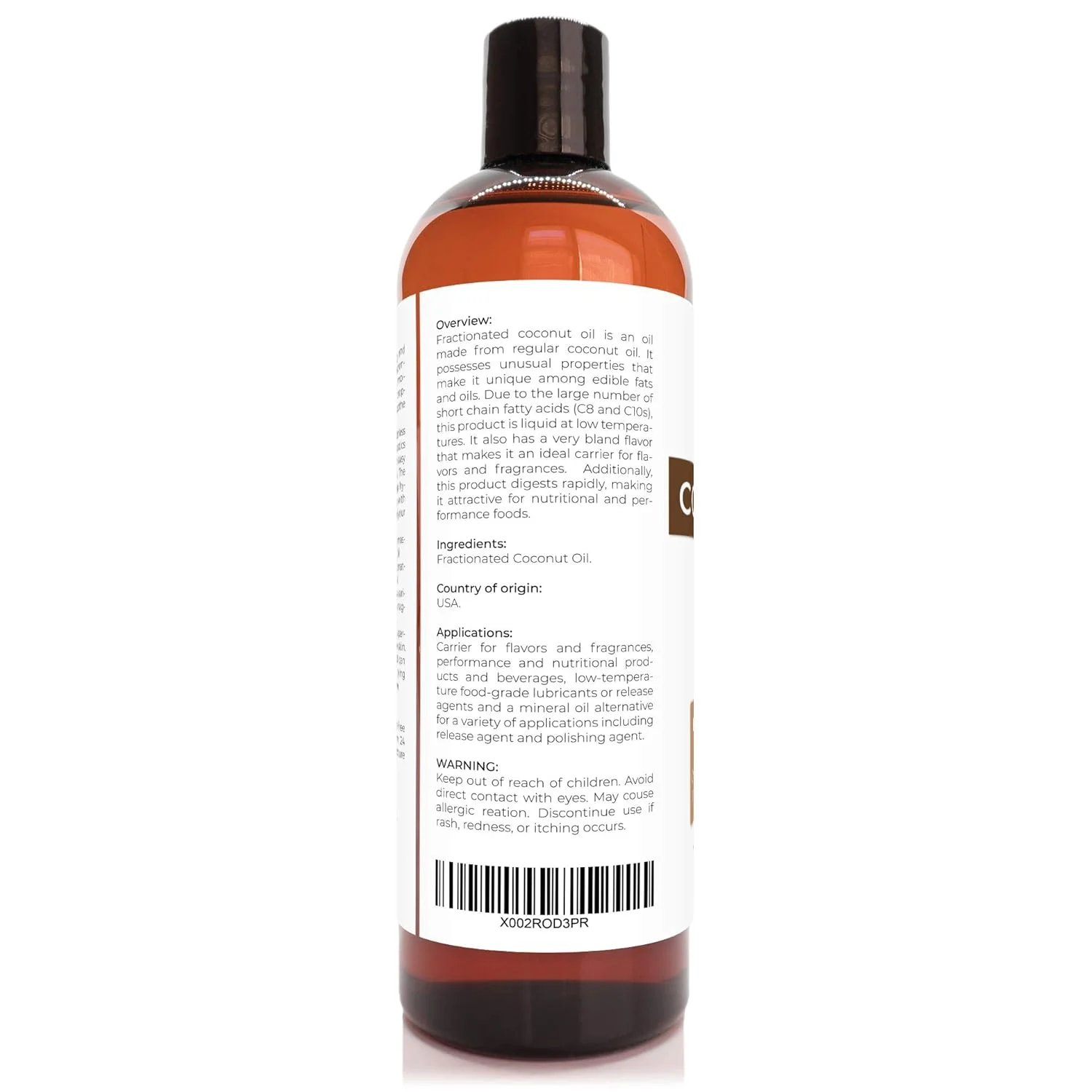 Coconut Oil  Oz | 100% Pure And Natural Oil | Fractionated, Ultra Refined | Skin, Face, Body, Hair Care | Use Today - Enjoy Results