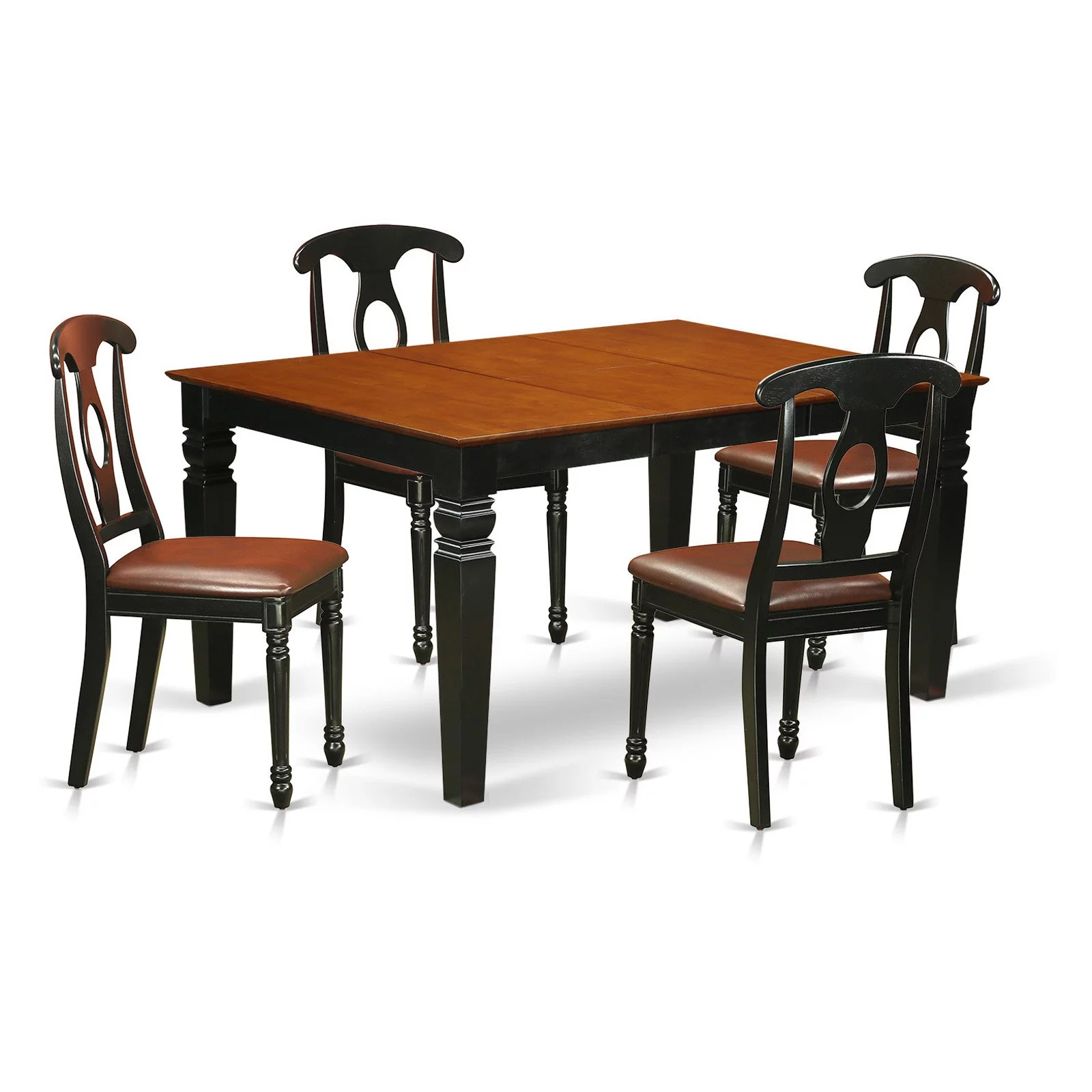 East West Furniture Weston 5 Piece Keyhole Dining Table Set
