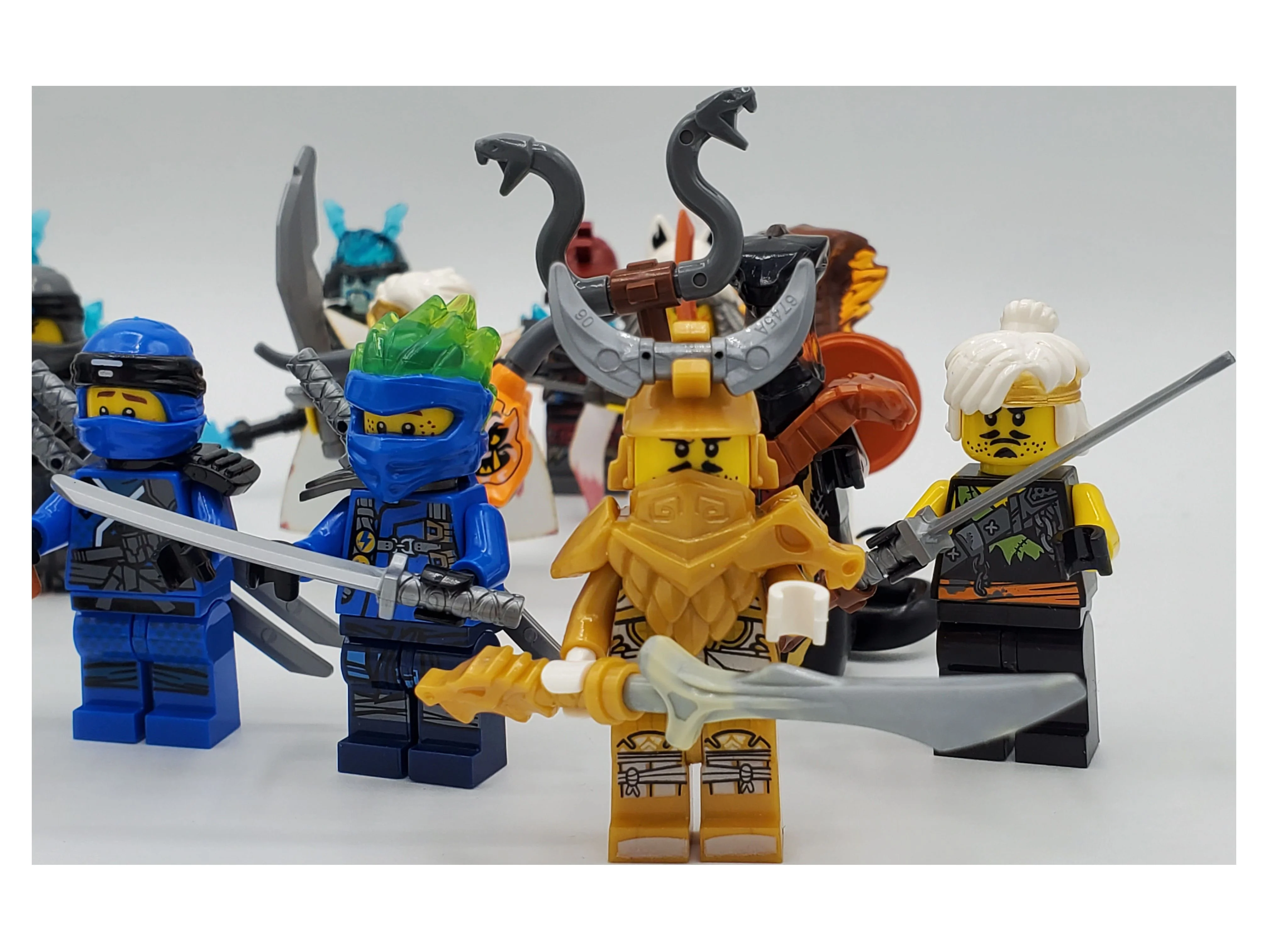 Ninjago Season 11 Blizzard Samurai Custom 24 Minifigures Kai Jay Sensei Wu Master Building Blocks Toys