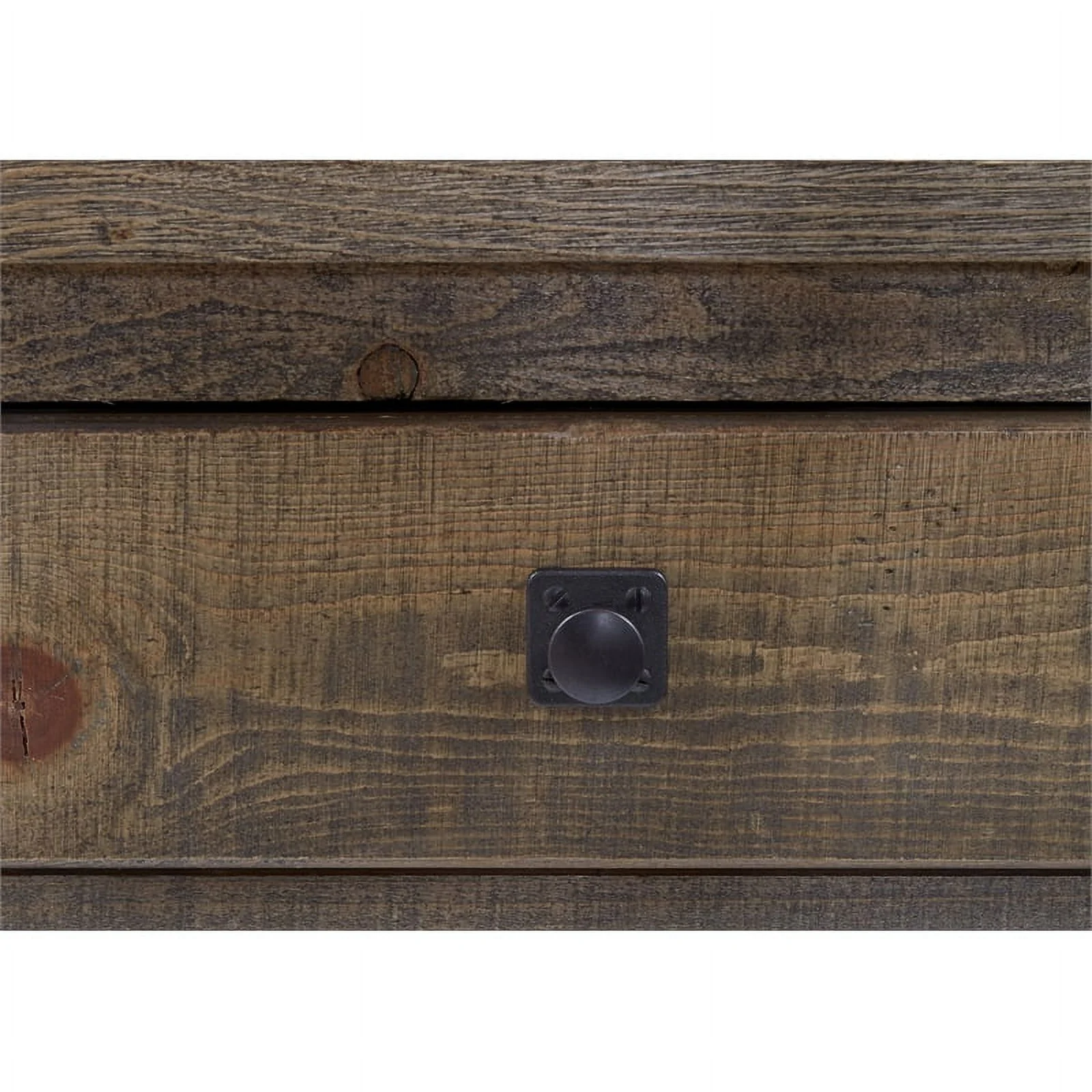 Home Square 3 Drawer Wood Nightstand in Weathered Gray - Set of 2