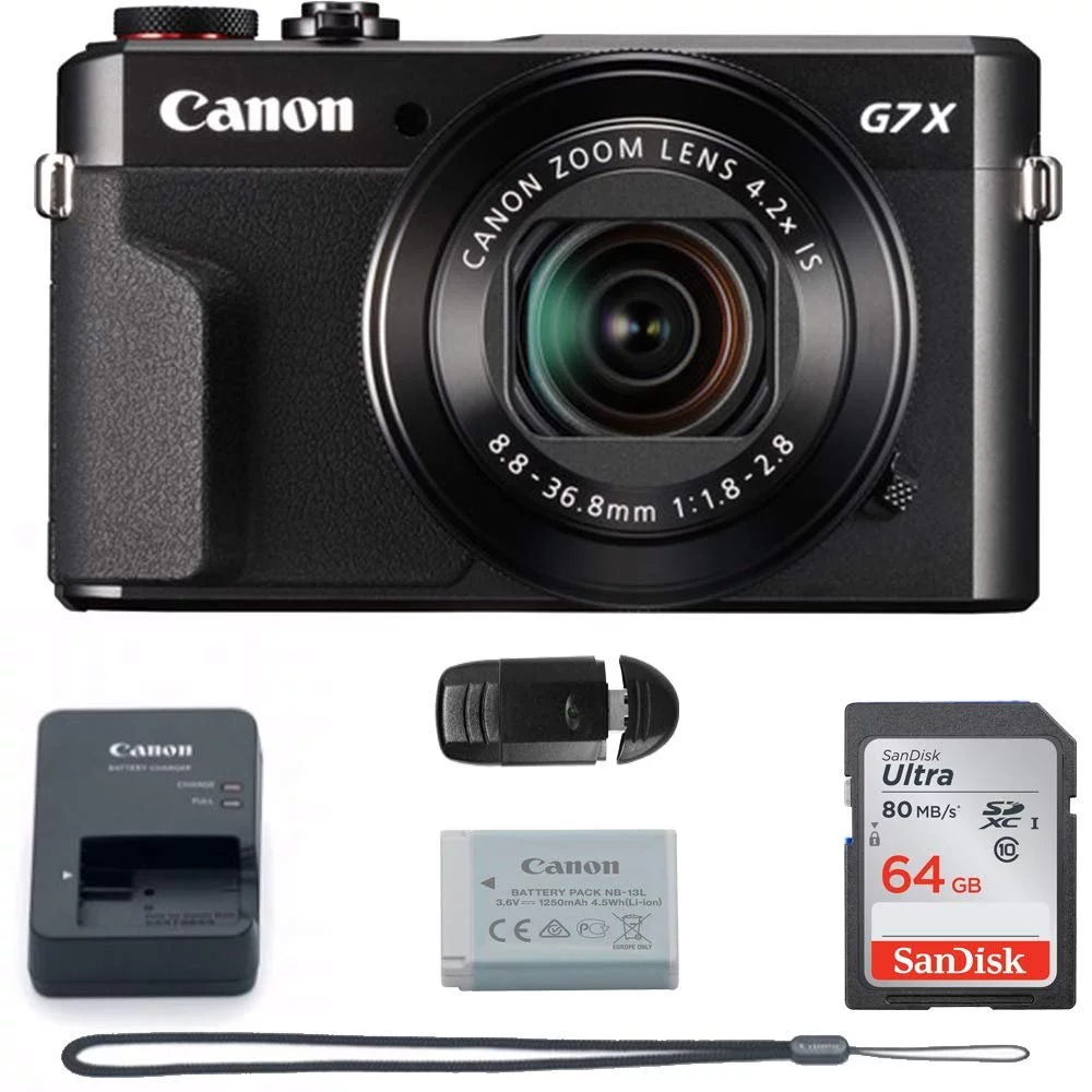 Canon PowerShot G7 X Mark II (Black) International Version - Expo Accessories Bundle