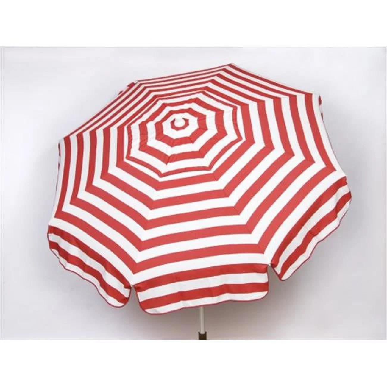 Italian 6 ft. Umbrella Acrylic Stripes Red And White - Beach Pole