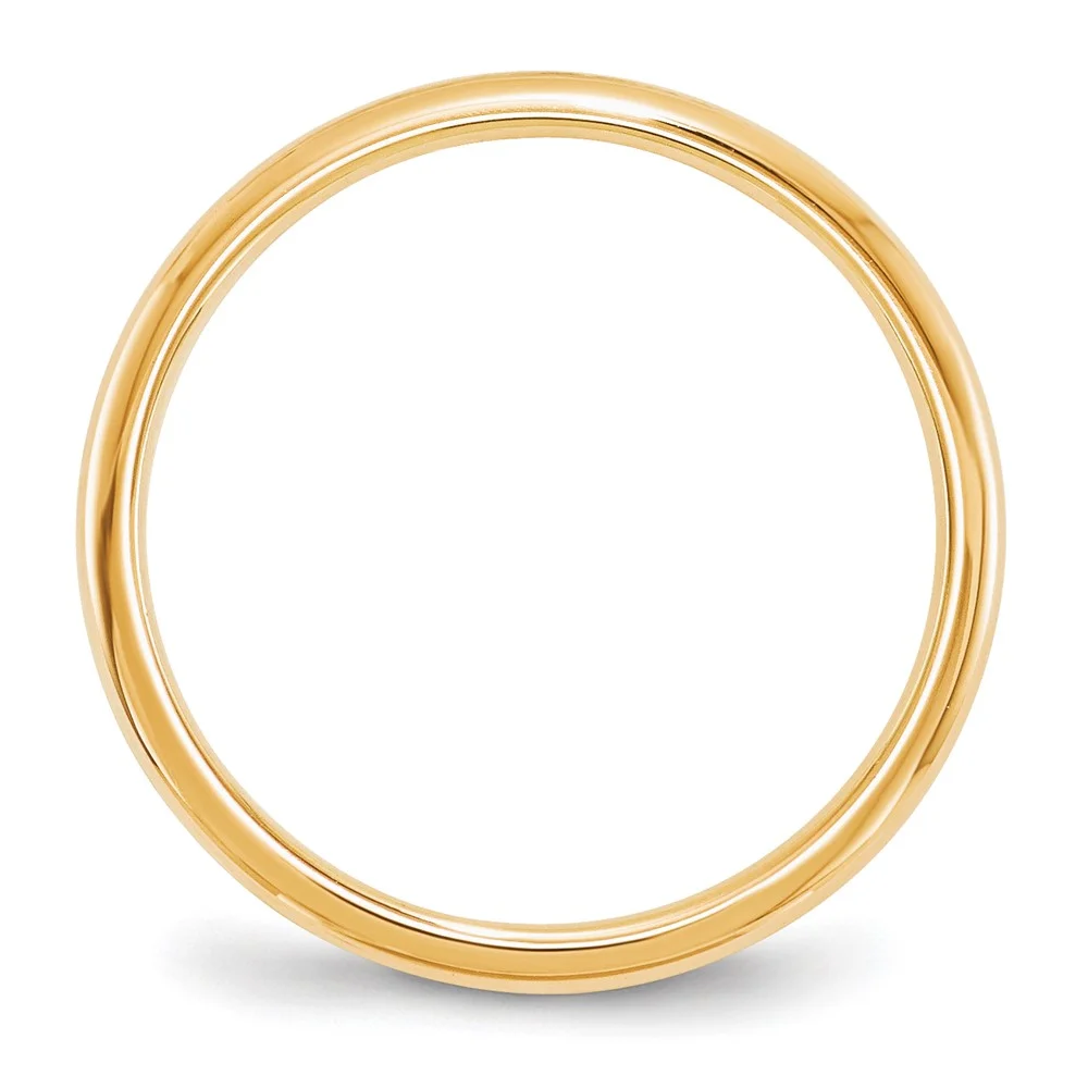 10k Yellow Gold 2mm Standard Weight Comfort Fit Wedding Band Size 7 Q1CF020-7