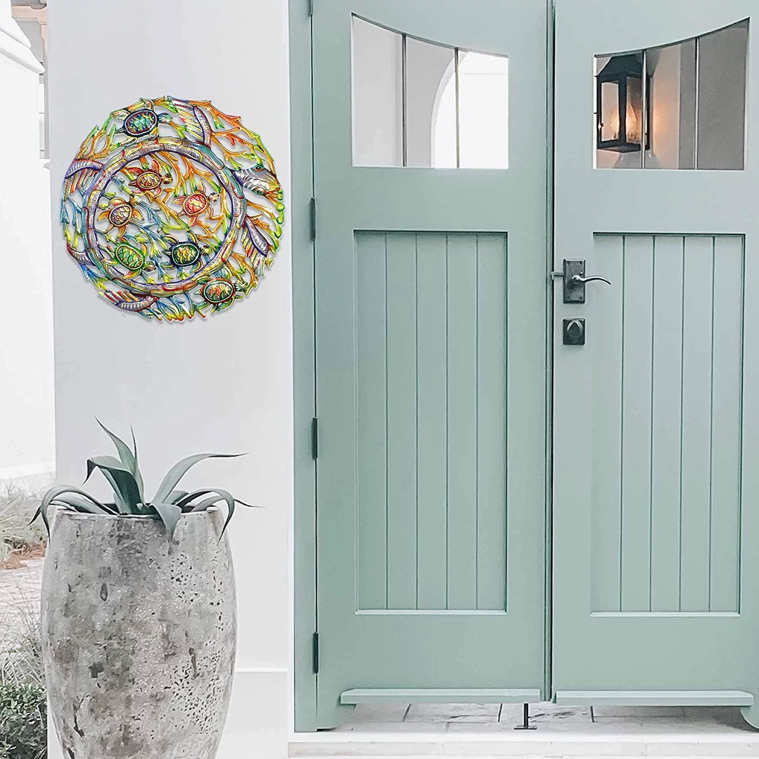 Haitian Recycled Steel Oil Drum, Metal Hanging Wall Art, 23