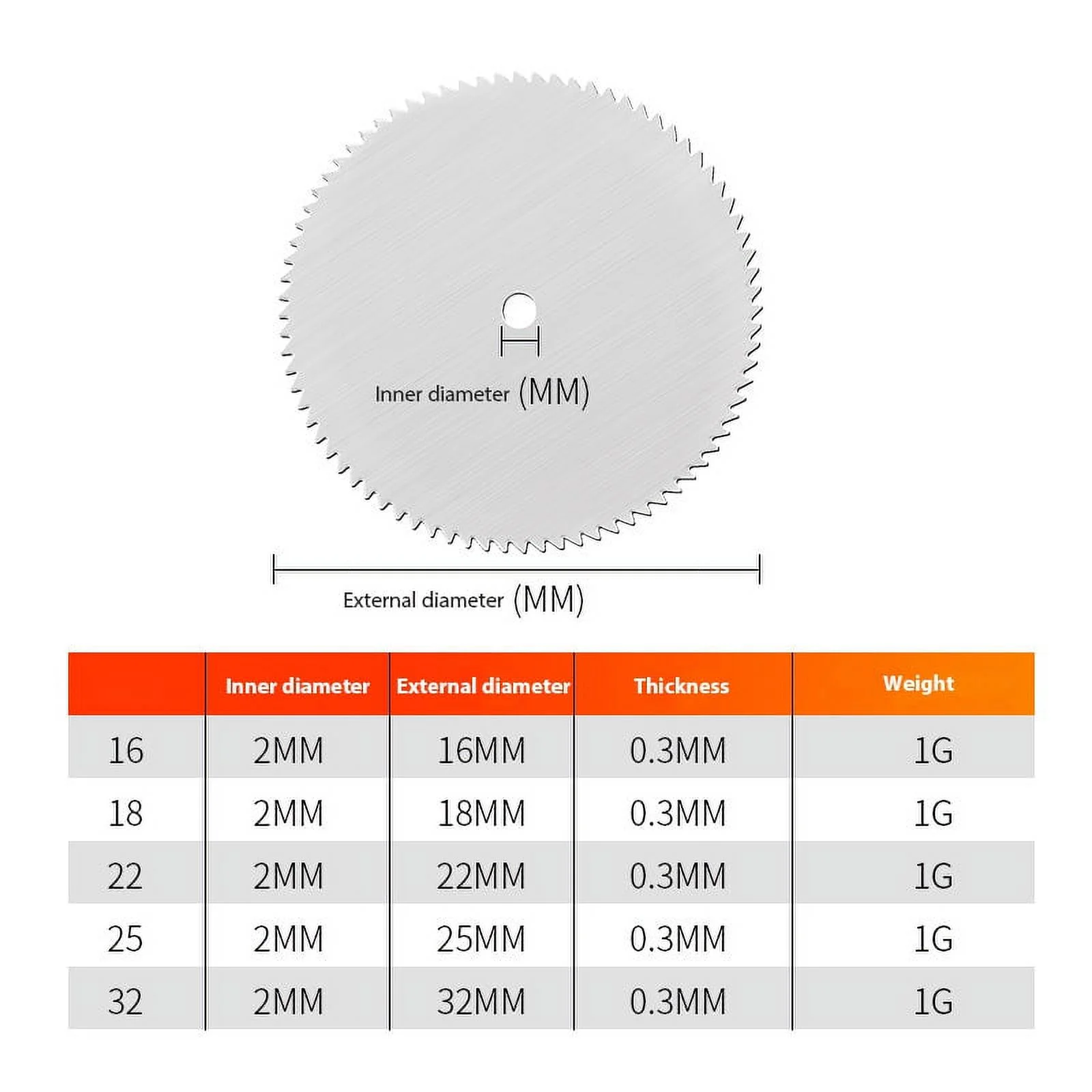 6pcs Mini Circular Saw Blade Set Stainless Steel Wood Cutting Disc for Dremel Rotary Tools with Mandrel Wood Cutter Wheel
