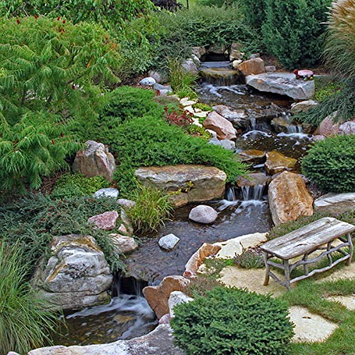 Aquascape Large Pondless Waterfall Kit 26-feet Stream with SLD 5000-9000 GPH Adjustable Flow Pond Pump | 53065