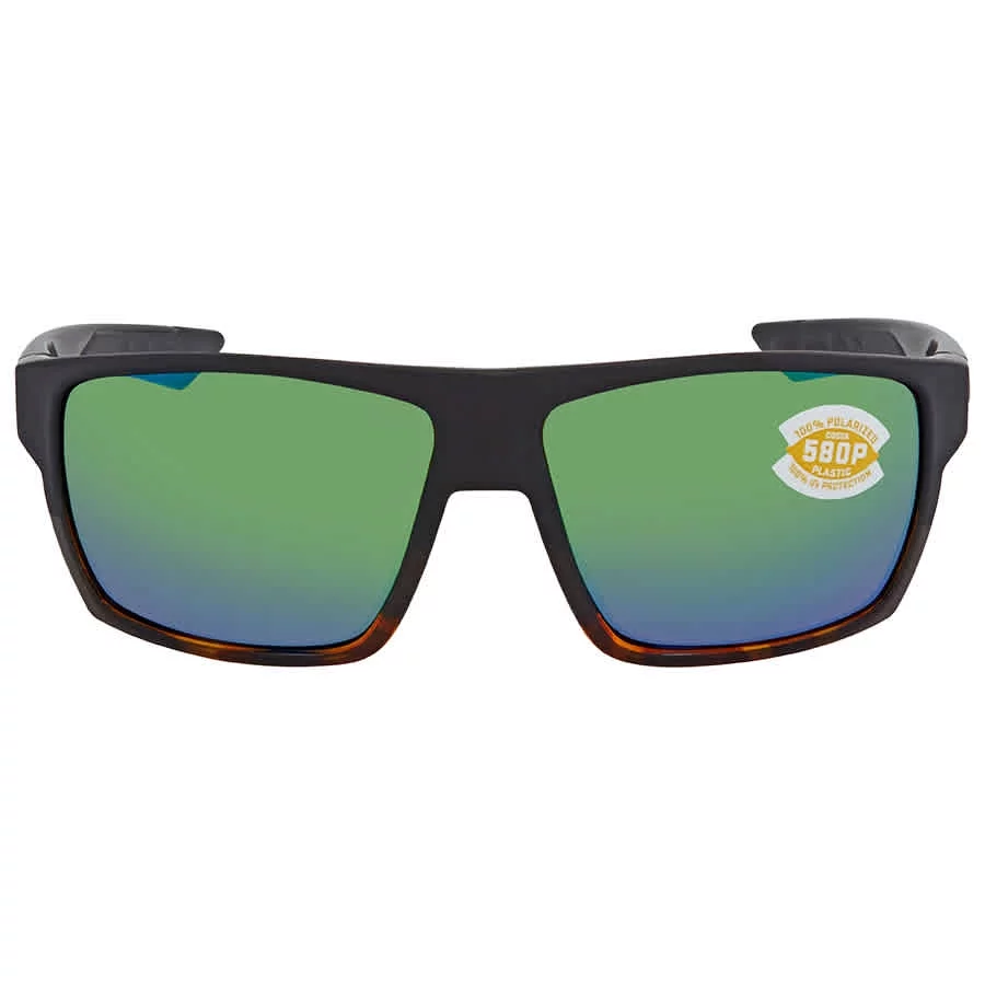 Costa Del Mar Bloke Green Mirror Polarized Plastic Square Men's Sunglasses BLK 181 OGMP