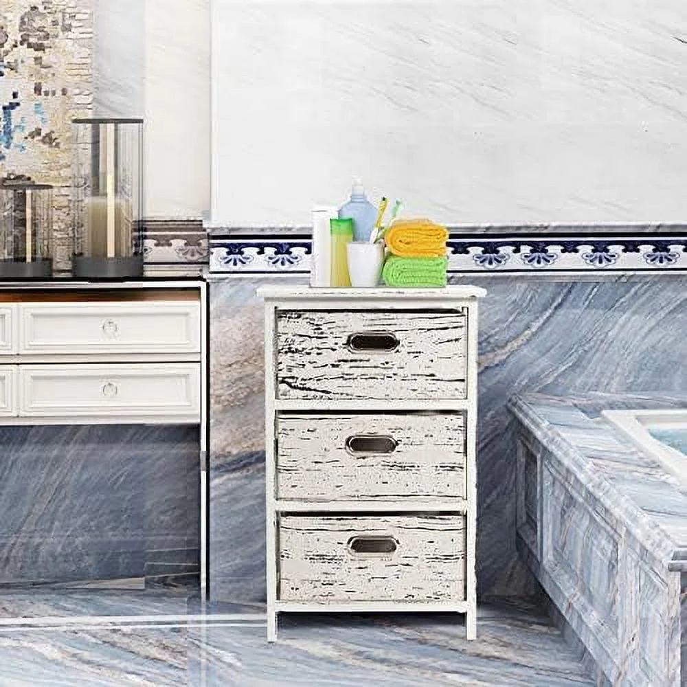 YPDRYGV Drawer Units W/ 3 Fabrics  Drawers and Wood Frame  Multiple Dresser Cabinet Chest Organizer Bins  Room  Bedroom Sofa Side End  Vertical Dresser  Tower (1)