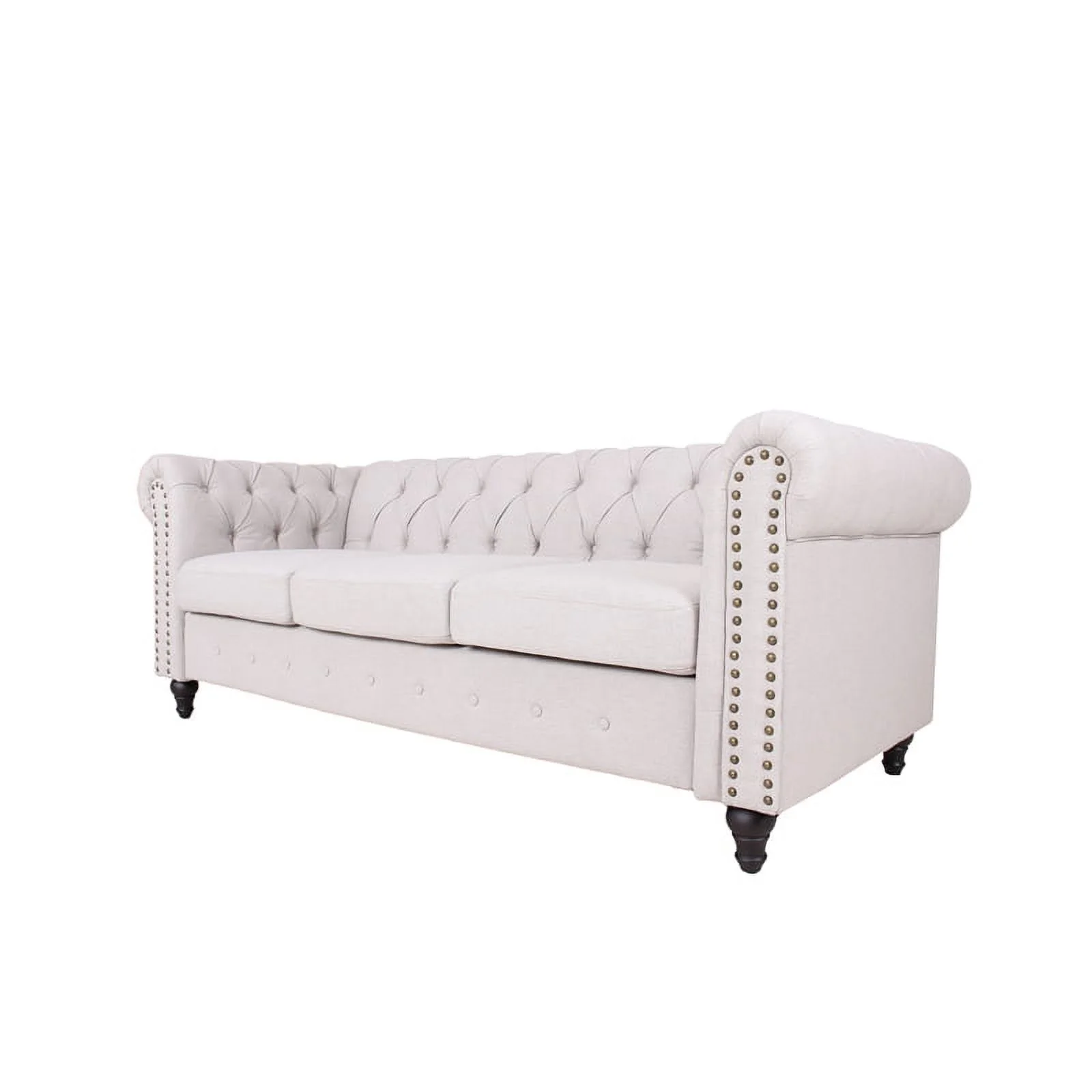 Home Square 3 Piece Living Room Set with Sofa Loveseat and Accent Chair in Gray