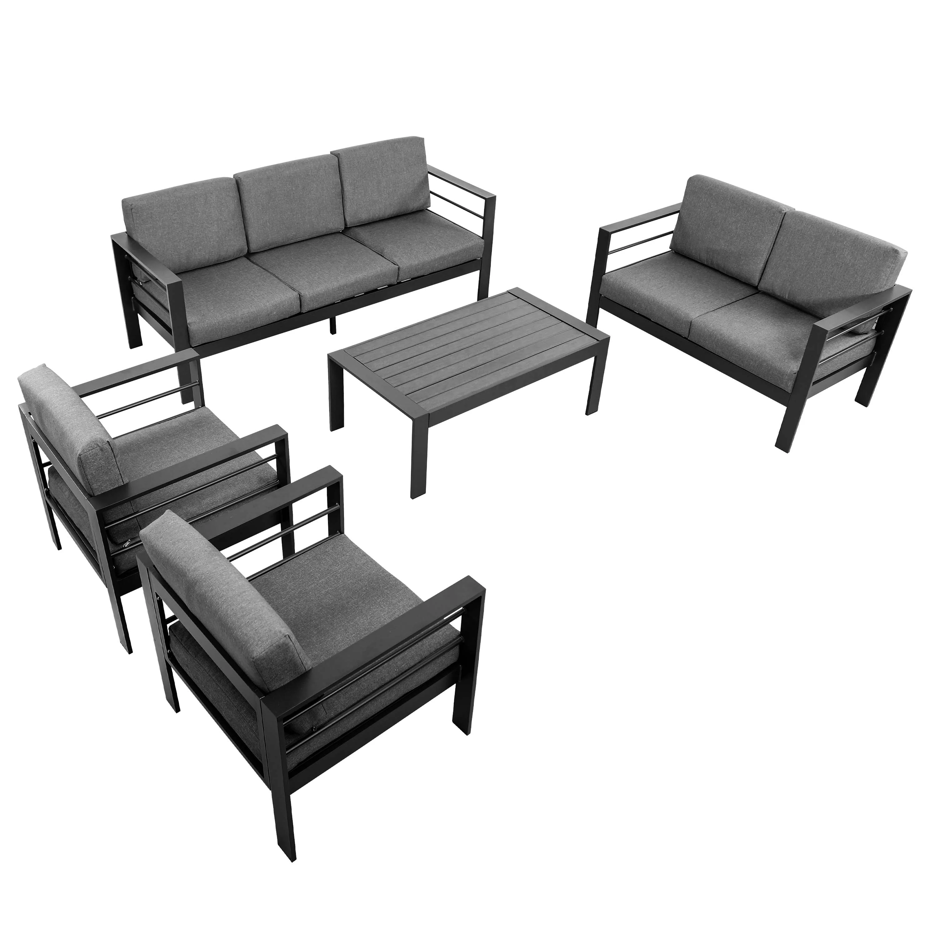 PAOLFOX 5 Piece Aluminum Patio Furniture Set