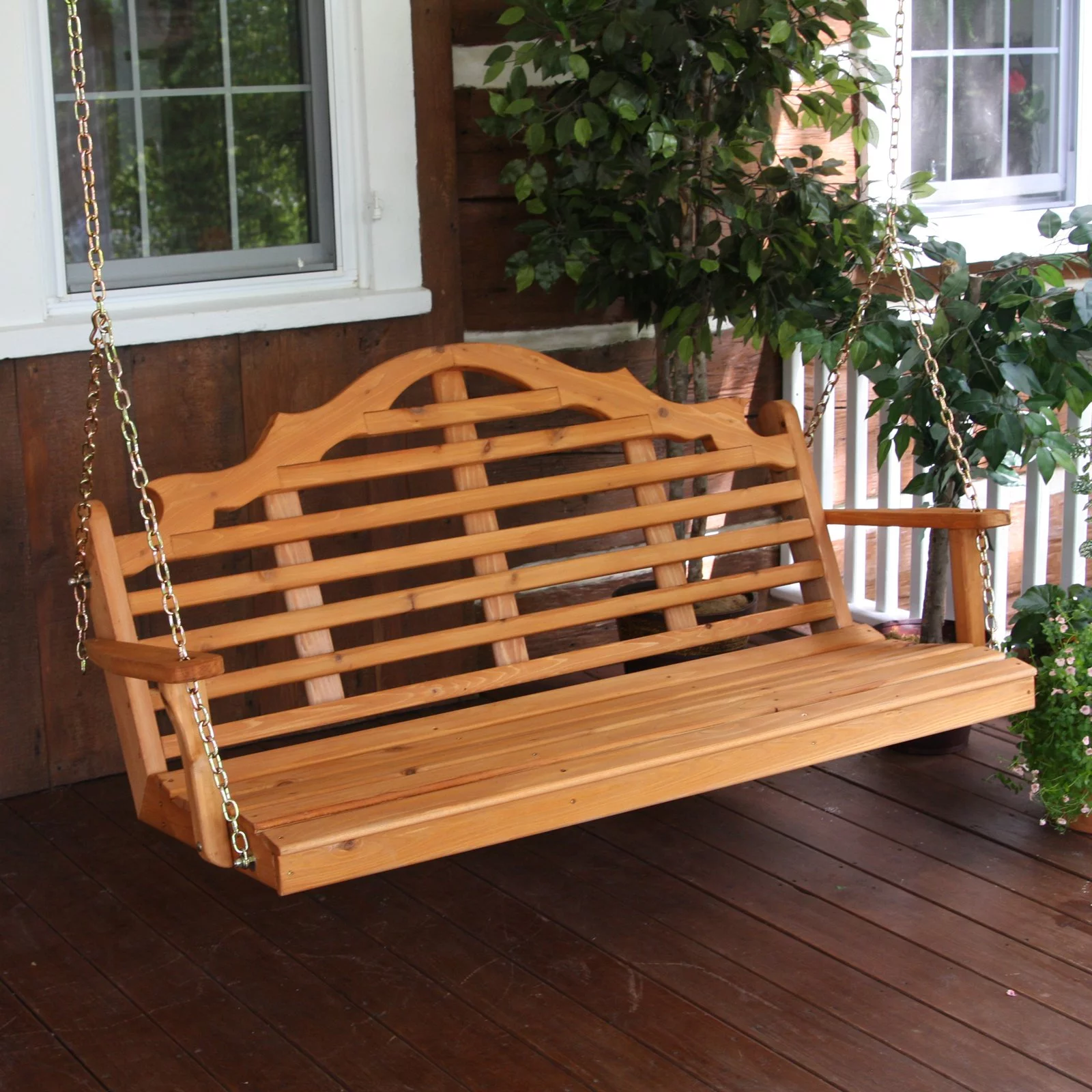 A & L Furniture Marlboro Western Red Cedar Porch Swing