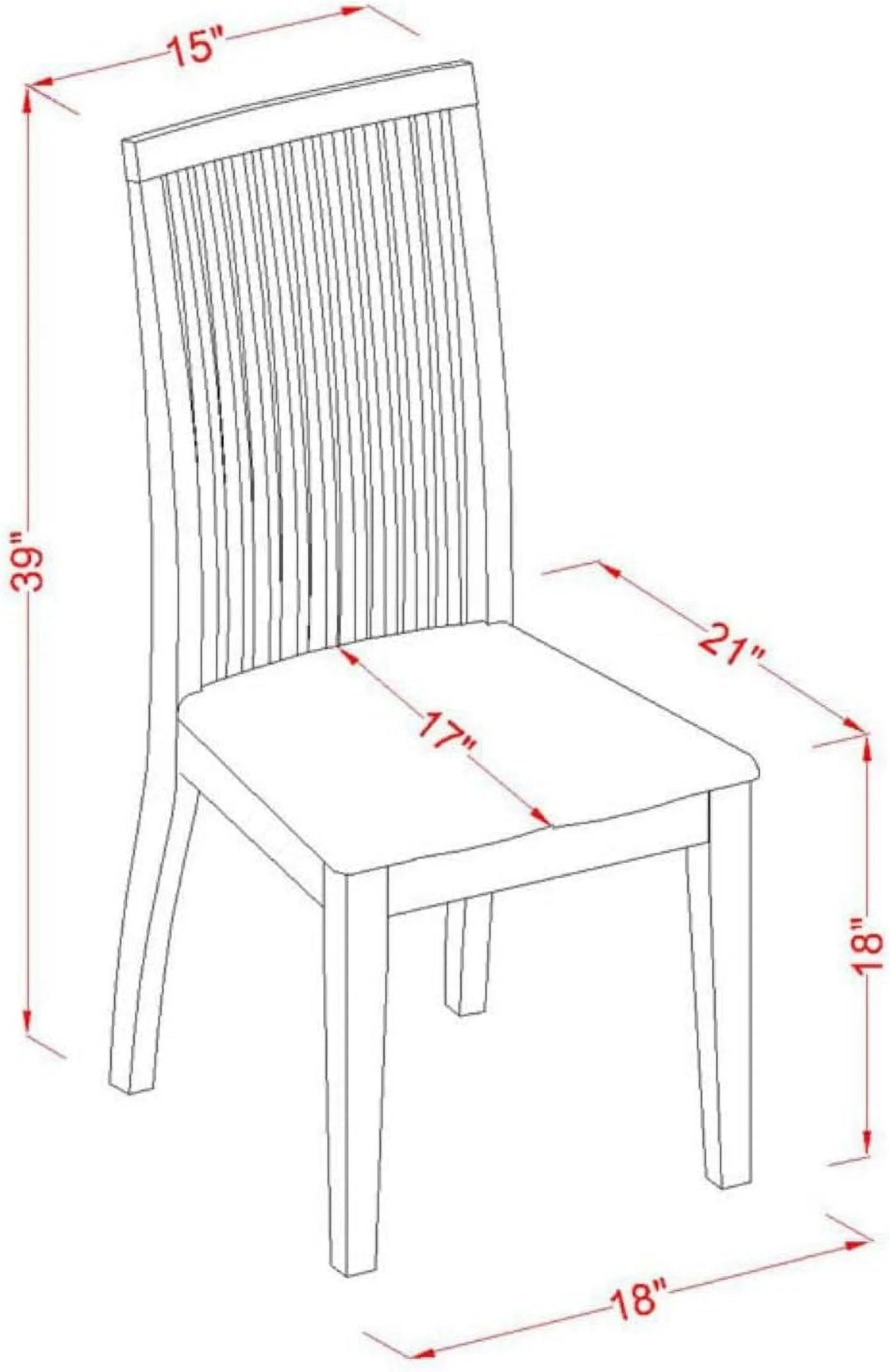 Ipswich Dining Chairs - Linen Fabric Upholstered Wood Chairs, Set Of 2, Linen White