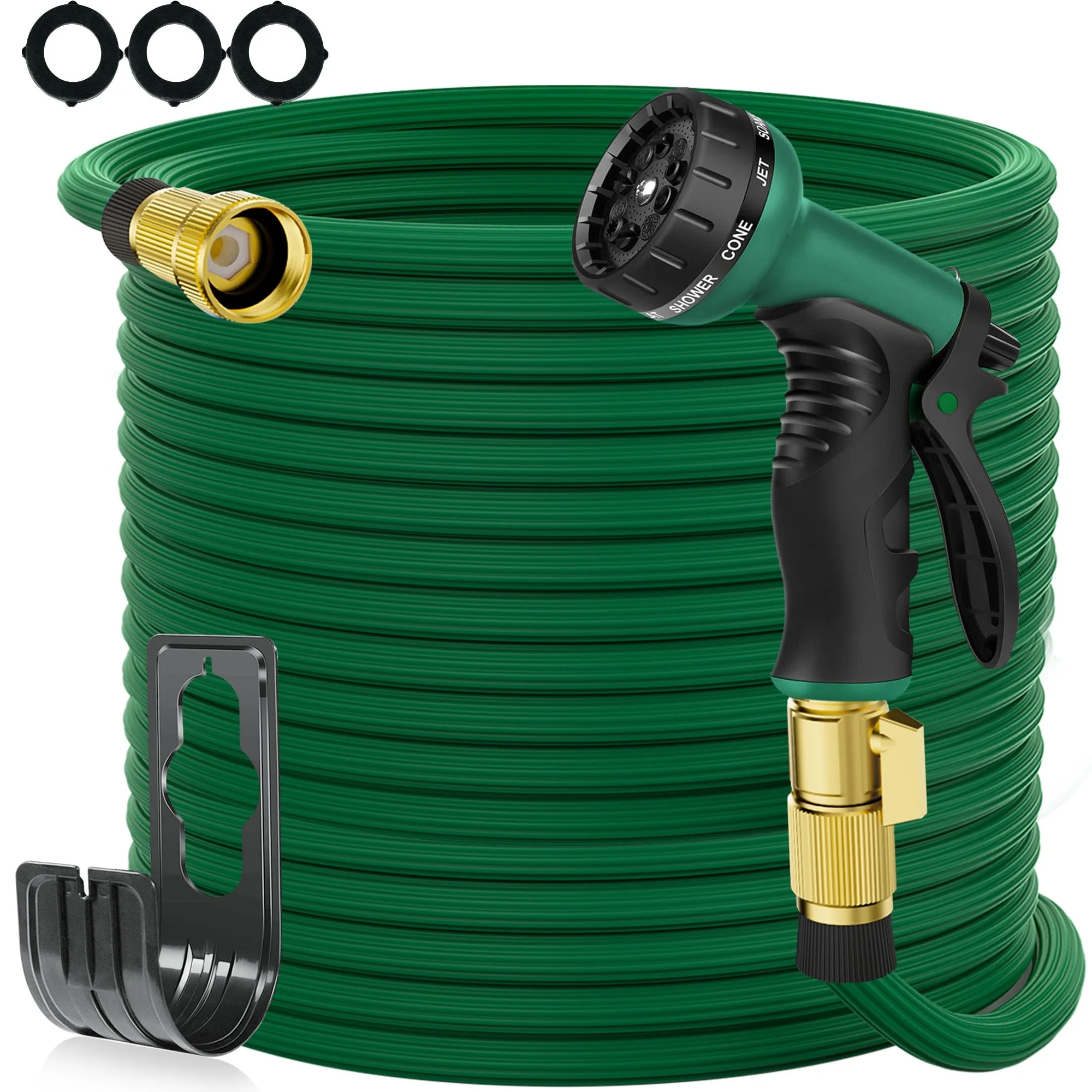 Kepagard Expandable Garden Hose Flexible Lightweight Water Hoses 100ft Green
