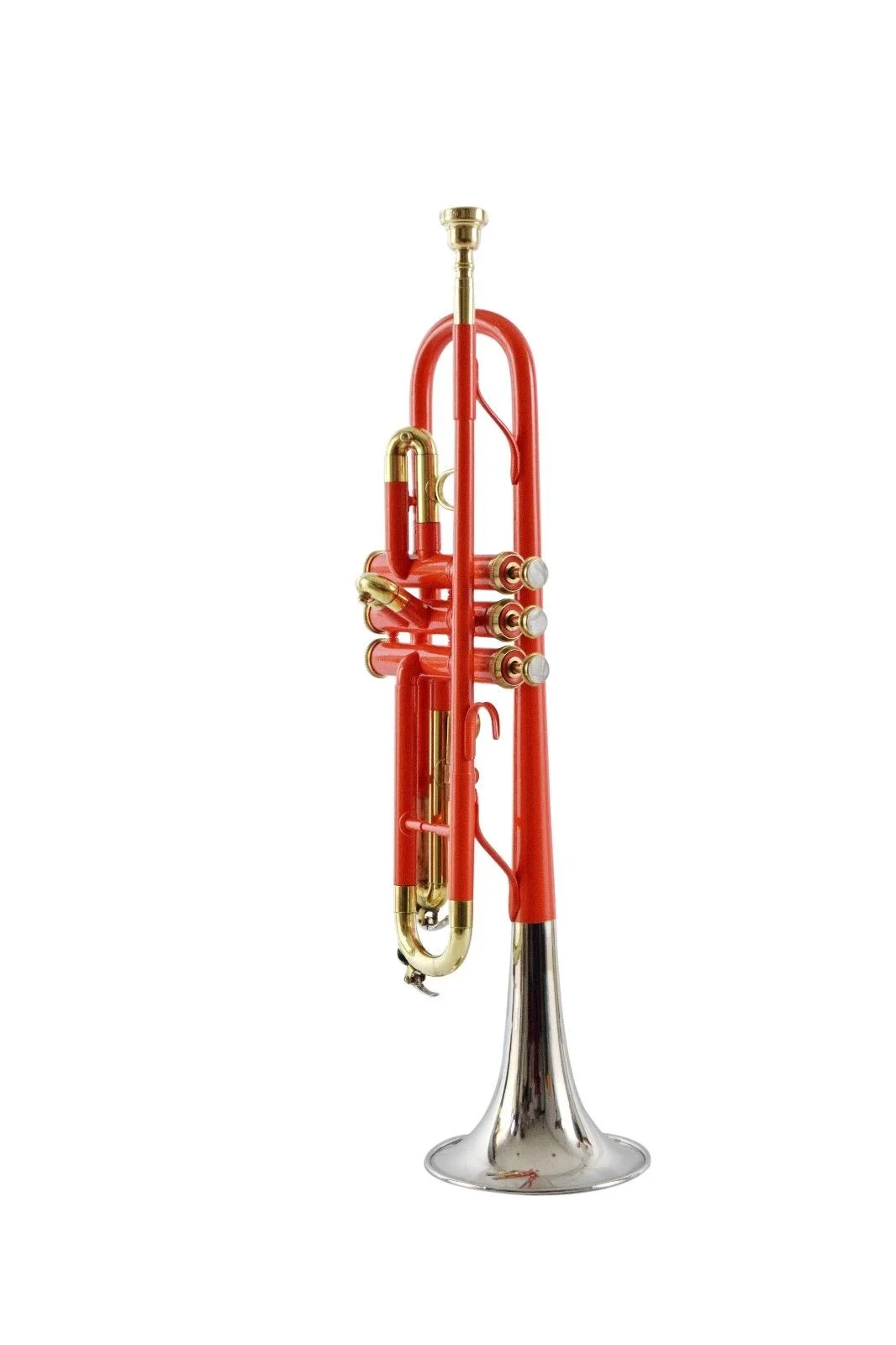 Trumpet Red And Nickel Finish Bb Pitch With Hard Case Bag And Mouthpiece