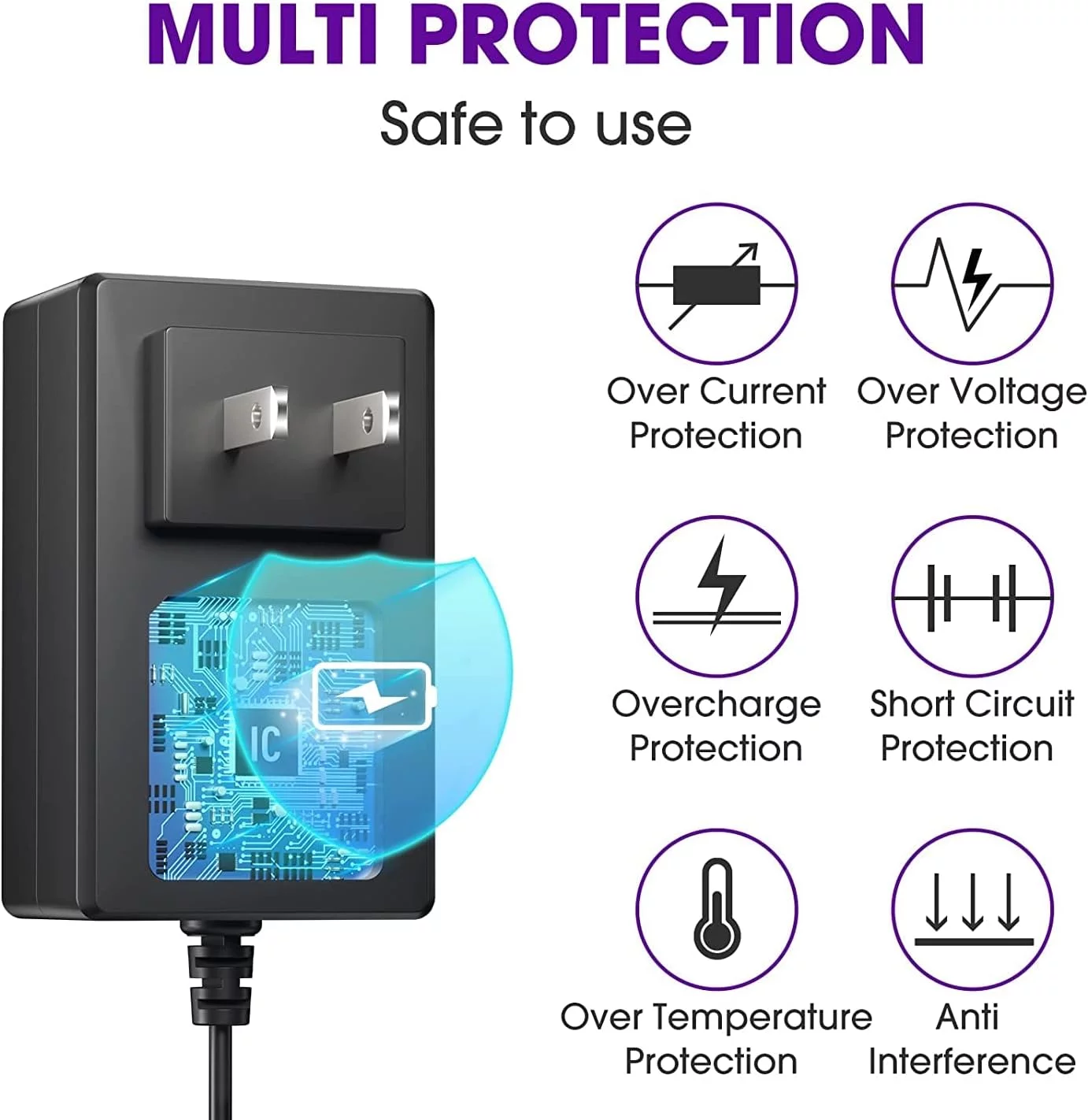Guy-Tech AC Adapter Compatible with simplehuman Trash Sensor Can Power Supply Charger Cord