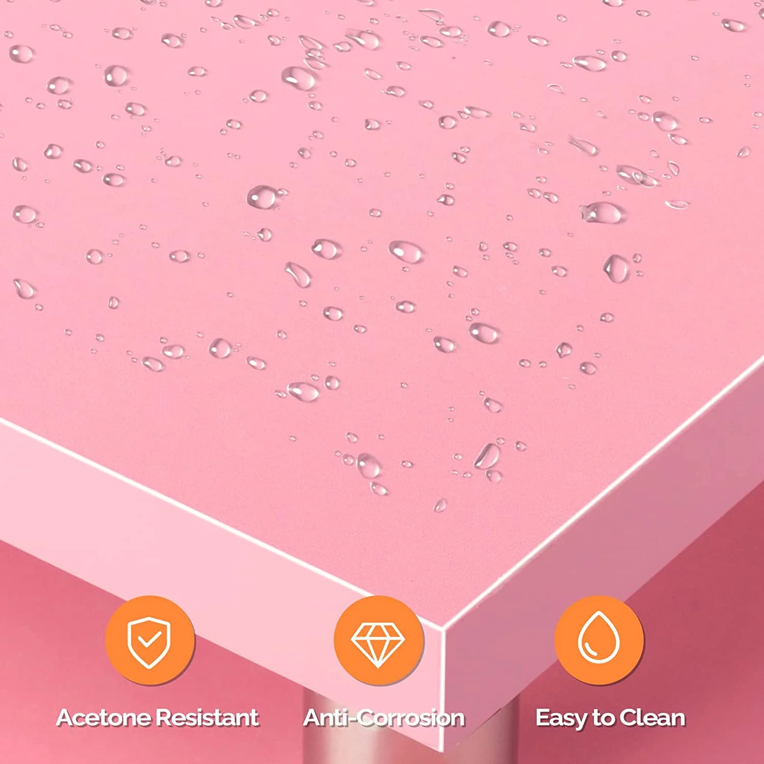 OmySalon Manicure Table Nail Desk for Nail Tech w/Electric Dust Collector & Wrist Rest, Beauty Salon Nail Supplies Decor Station Acetone Resistant w/Lockable Wheels, Cabinet, Drawer