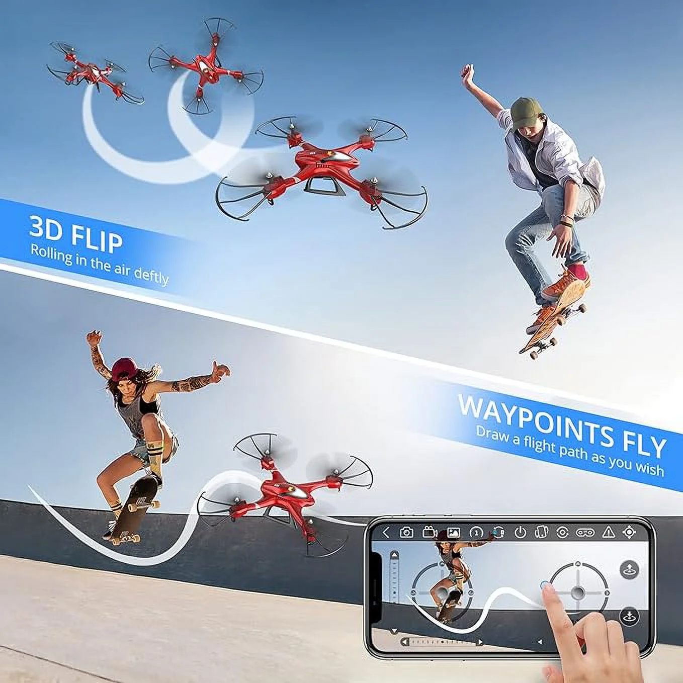 Open Box Holy Stone HS200 FPV Drone 720P HD Live Video HS200 - Red