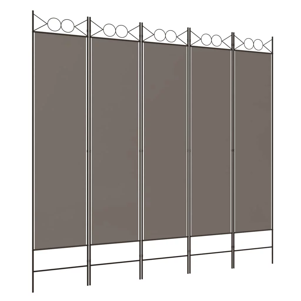 Anself 5-Panel Room Divider Anthracite 78.7