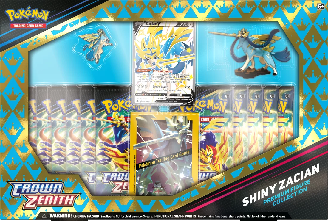 Pokémon Trading Card Games SAS12.5 Crown Zenith Premium Shiny Figure Box - Zacian