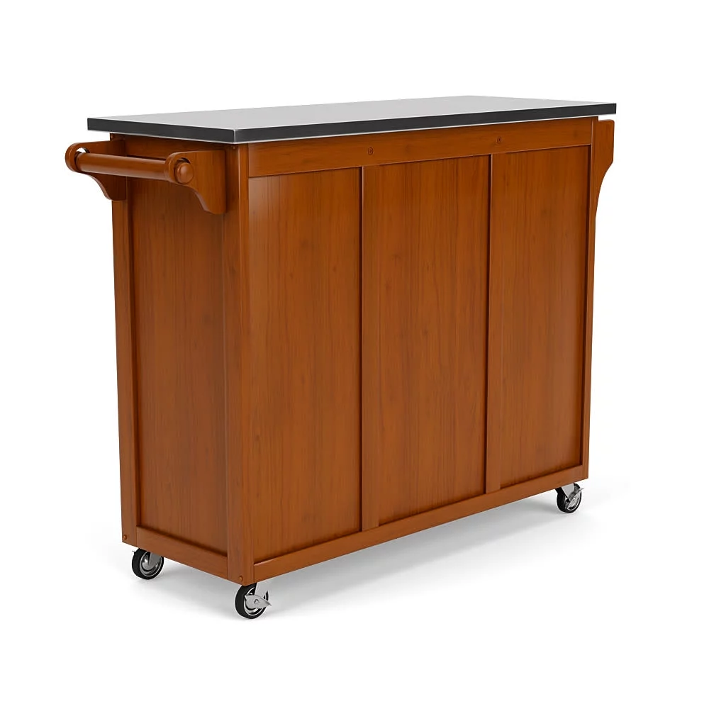Create-a-Cart Brown Kitchen Cart
